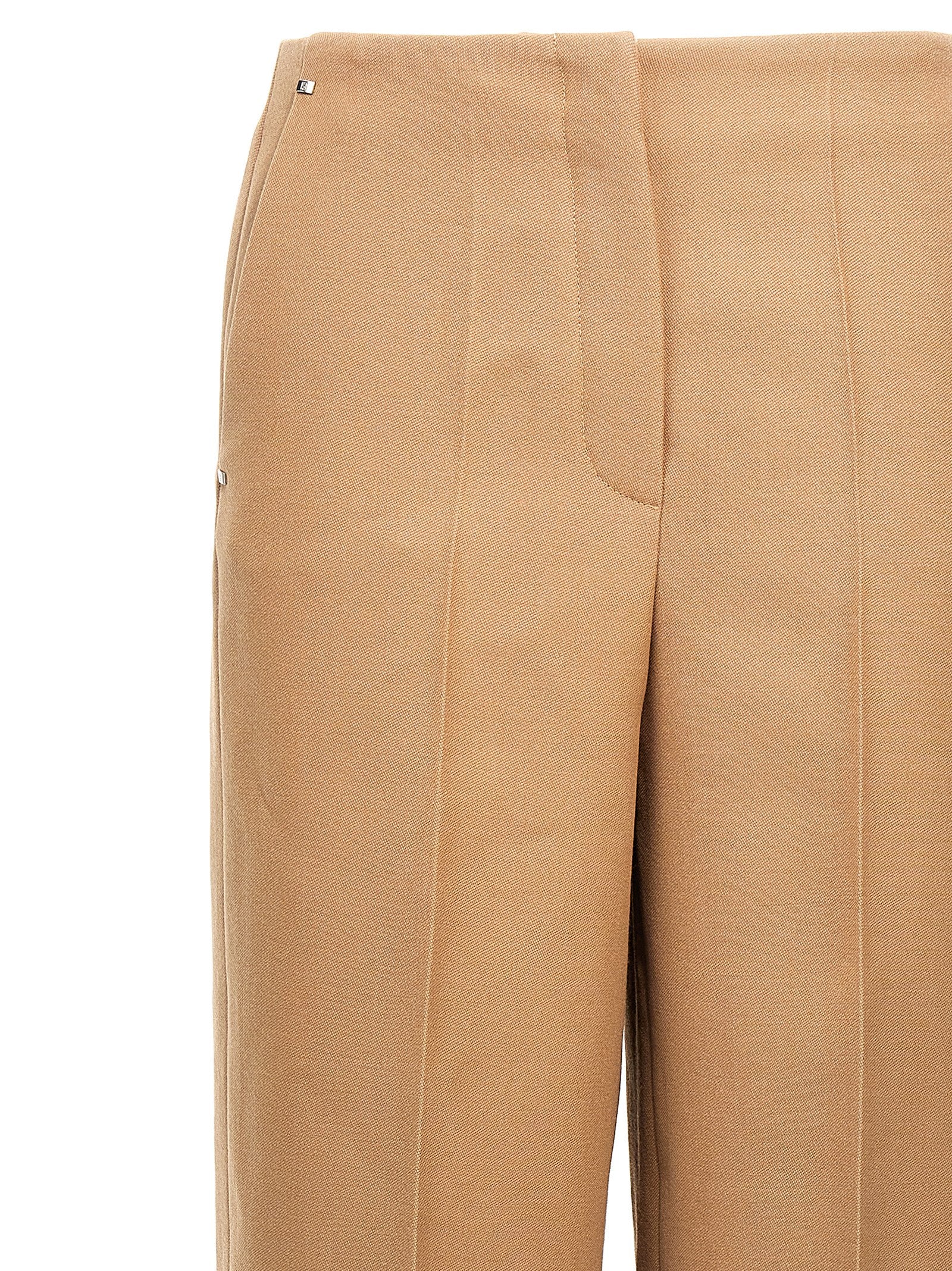 Fendi Beige Wollhose