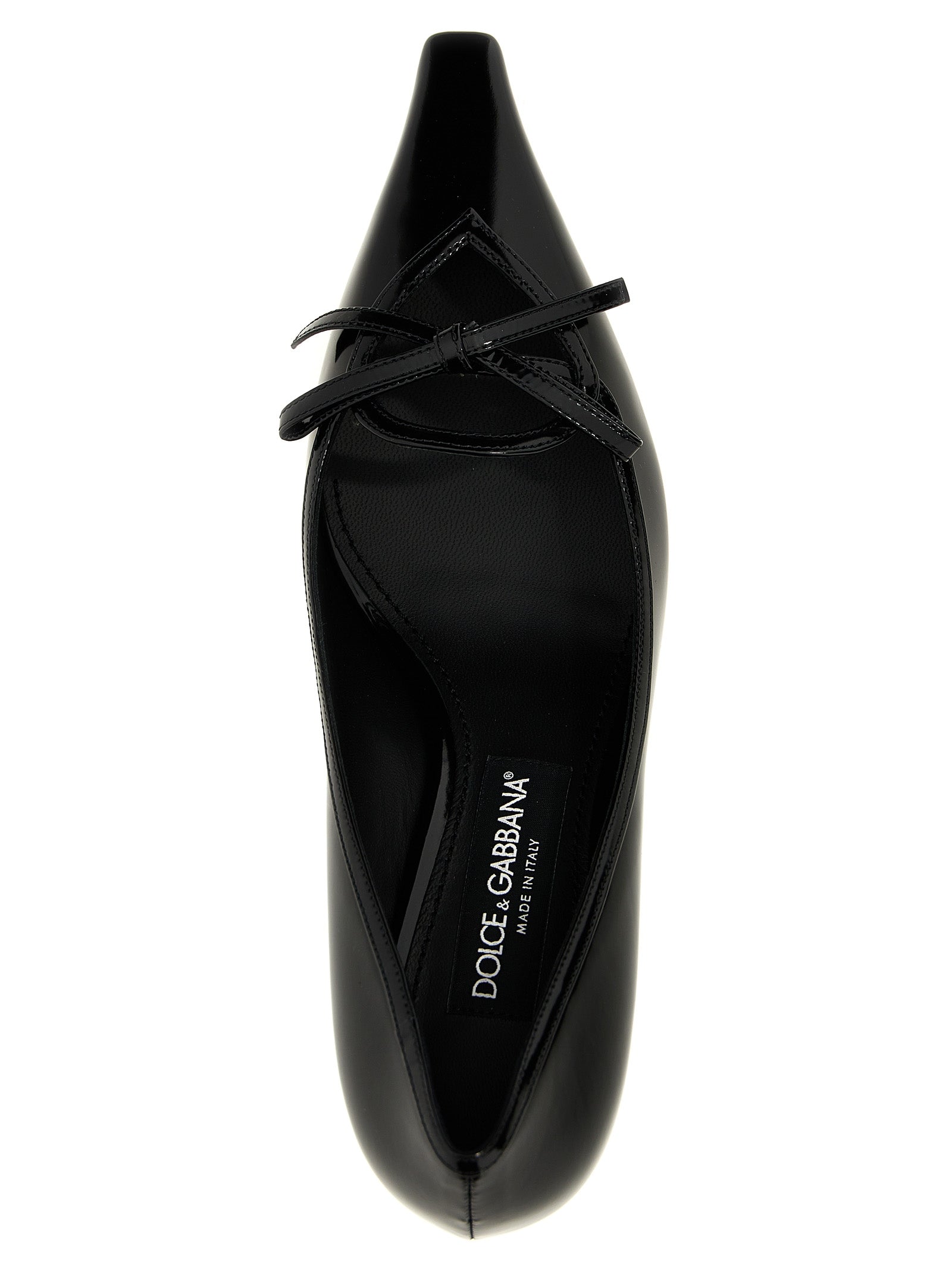 Dolce & Gabbana Schwarze Pumps aus Kalbsleder mit mittlerem Absatz