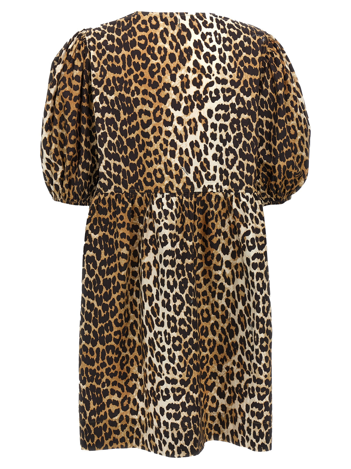 Ganni Kurzes Kleid aus mehrfarbiger Baumwolle