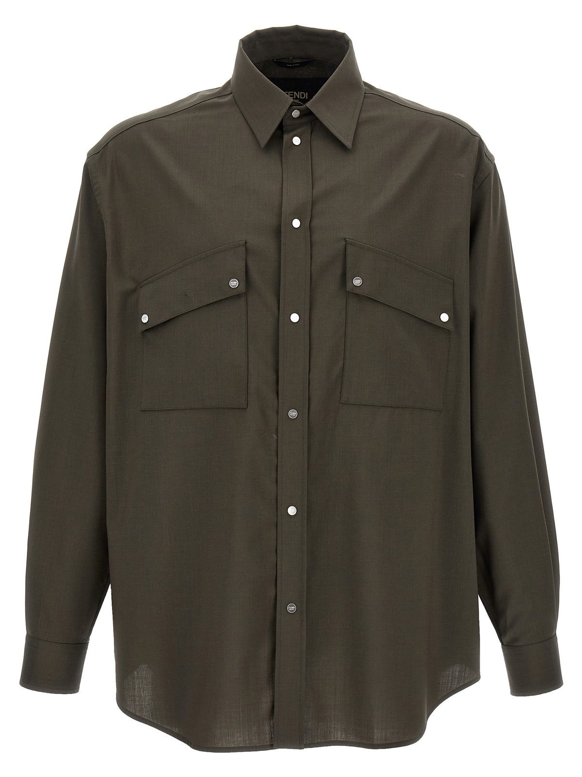 Fendi Zweifarbige Wollbluse