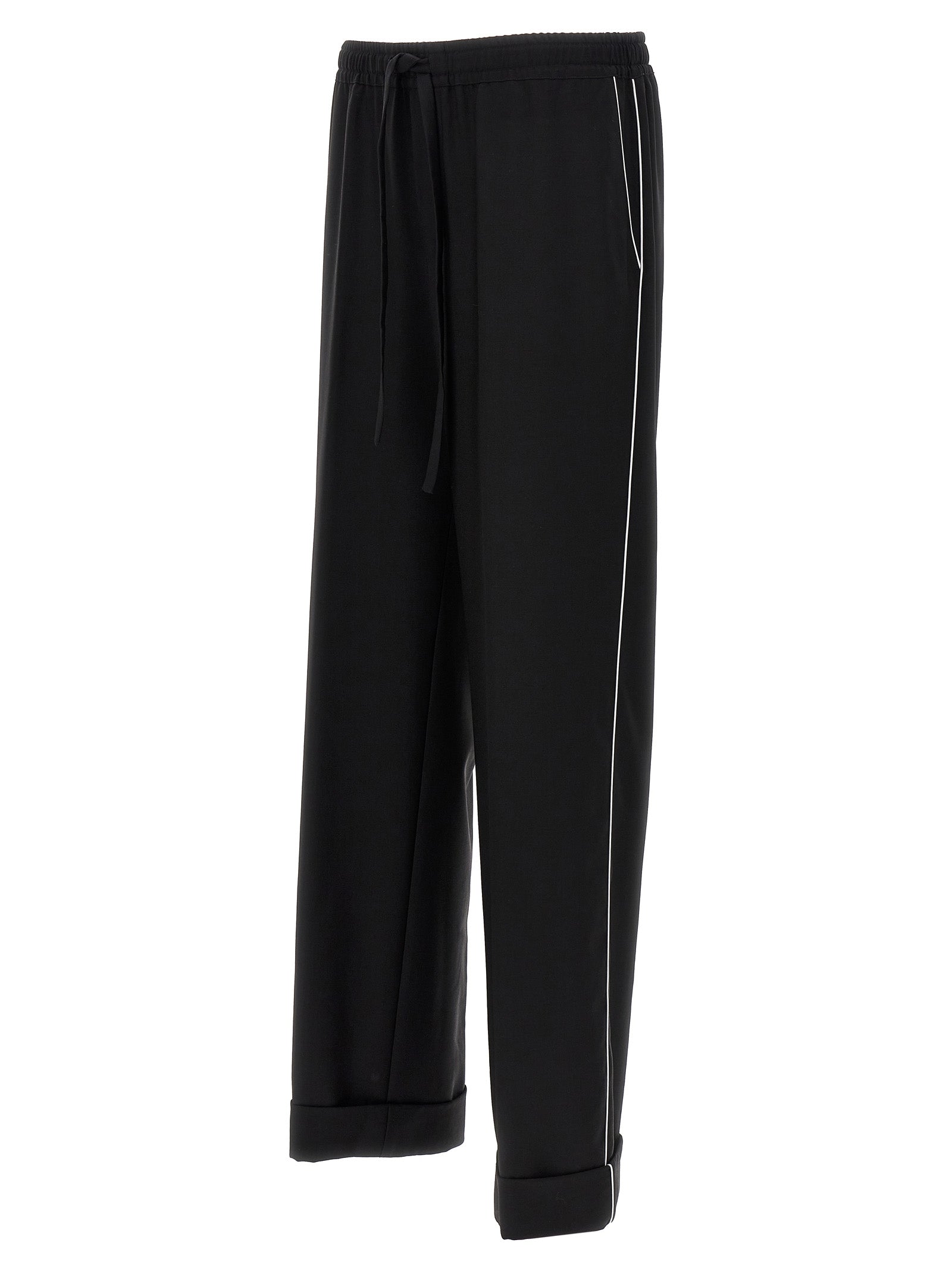 Dolce & Gabbana Schwarze Hose aus reiner Schurwolle