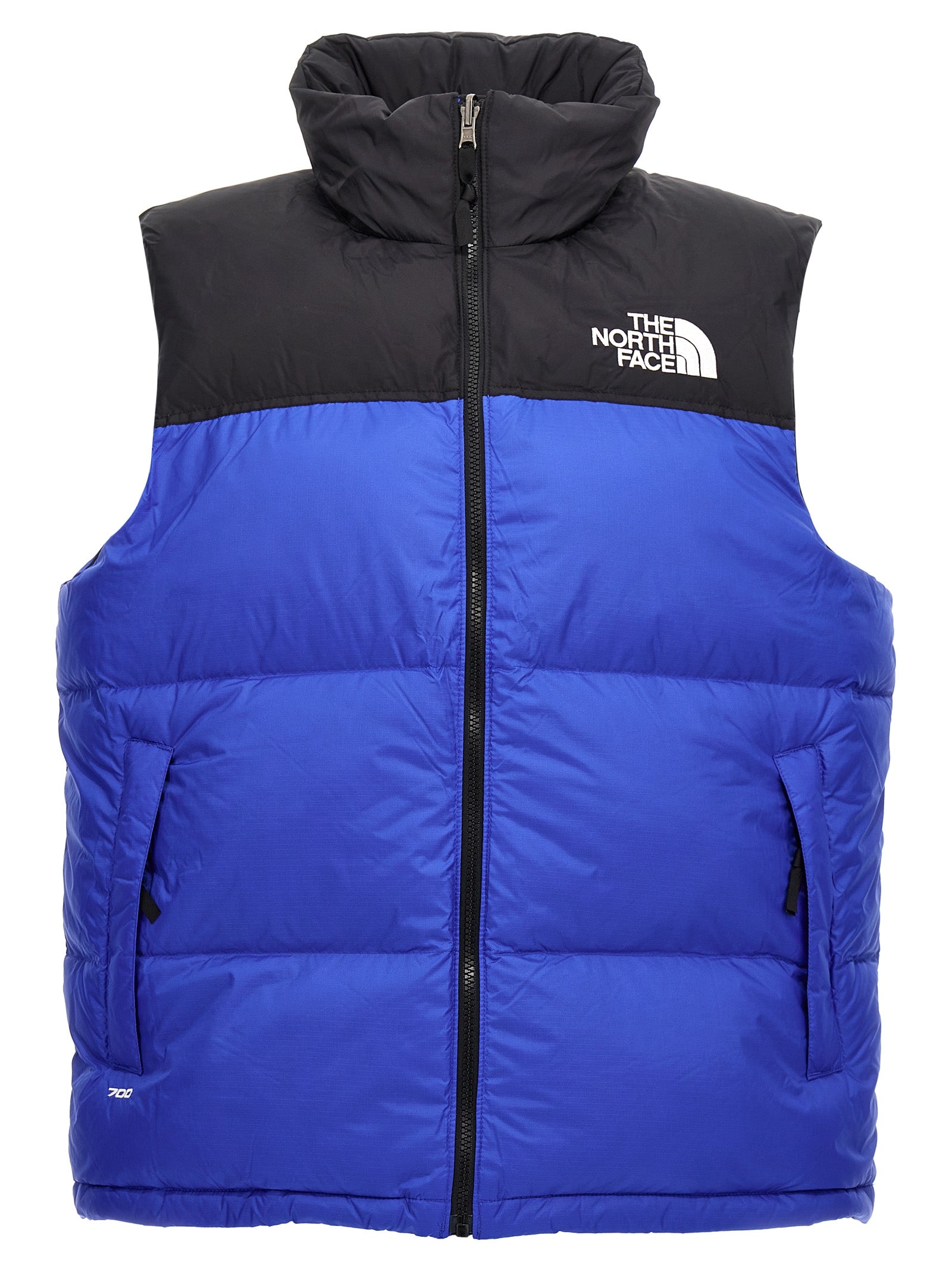 The North Face Ärmellose blaue Nylonjacke