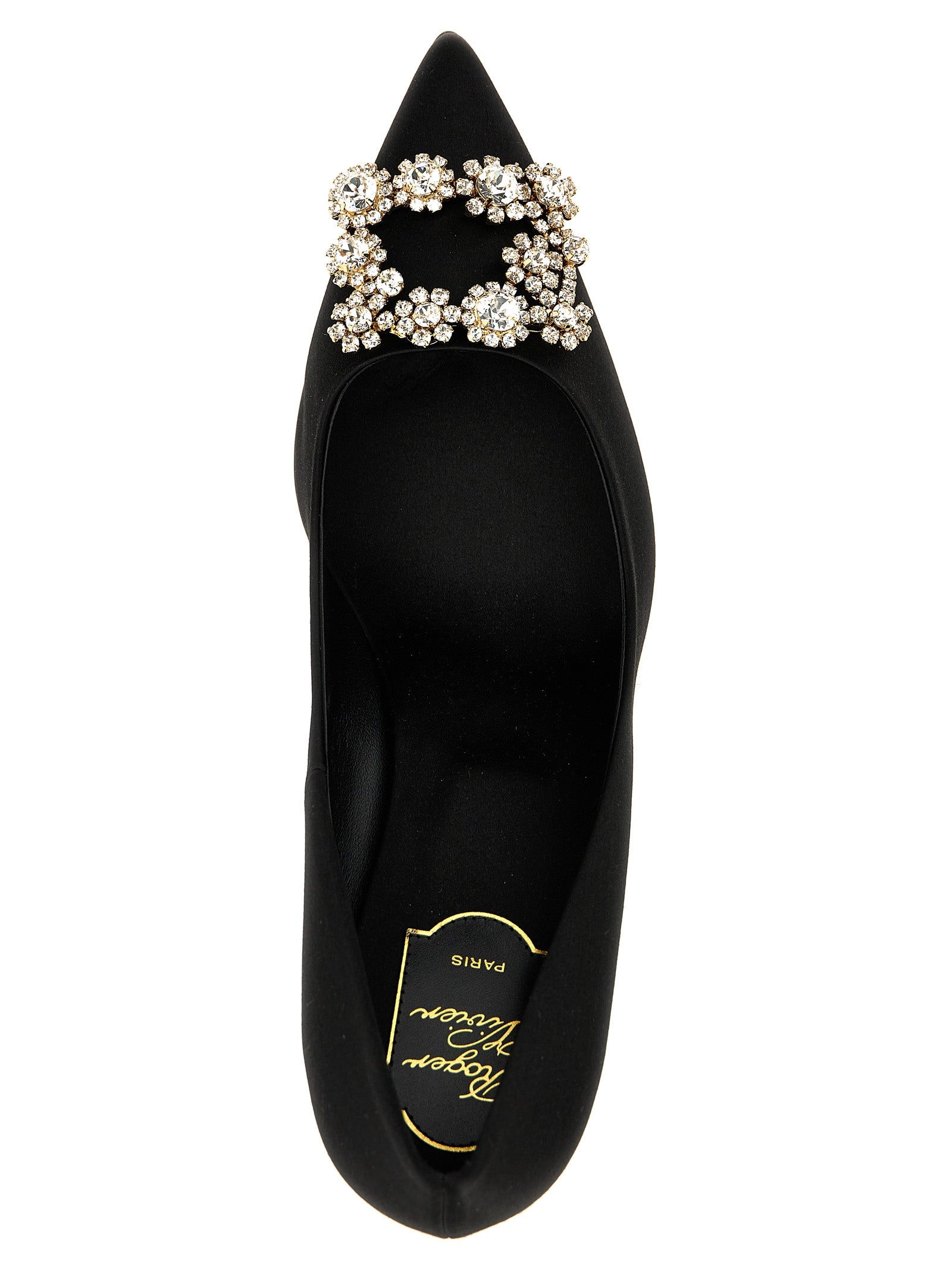 Roger Vivier Schwarze Pumps mit mittelhohem Absatz aus Viskose