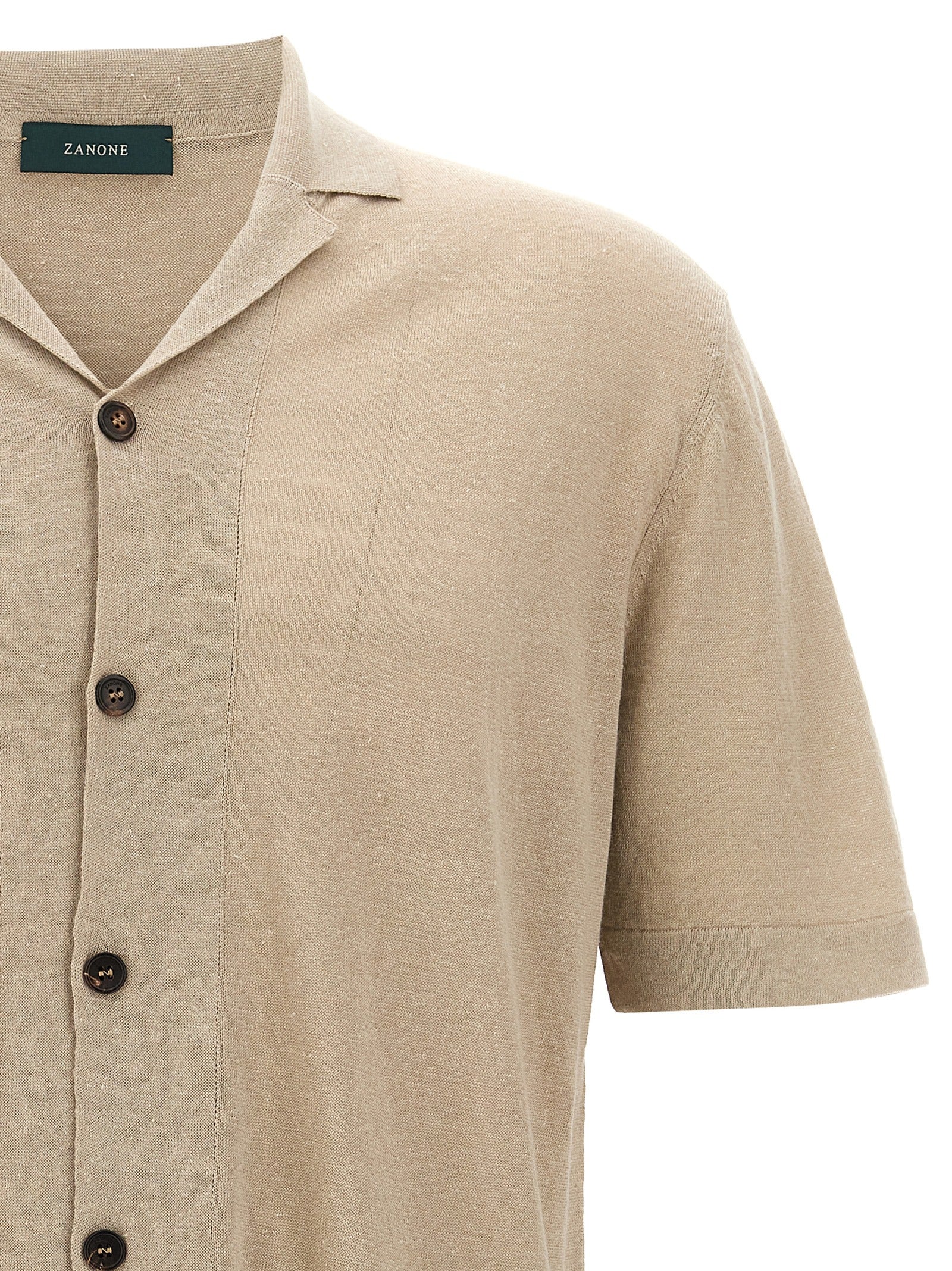 ZANONE Bicolor Leinenbluse