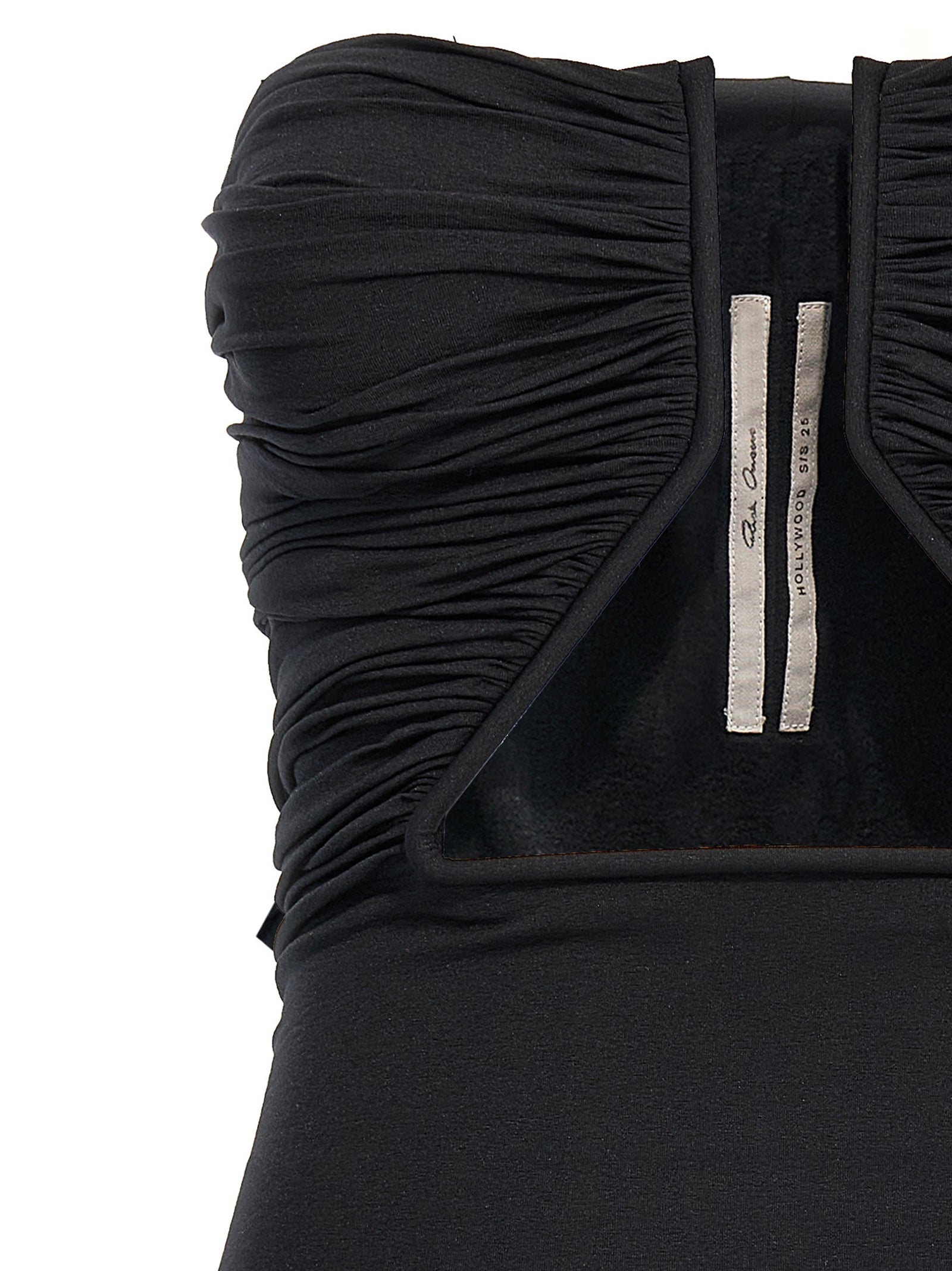 Rick Owens Kurzes Schwarzes Kleid aus Nylon