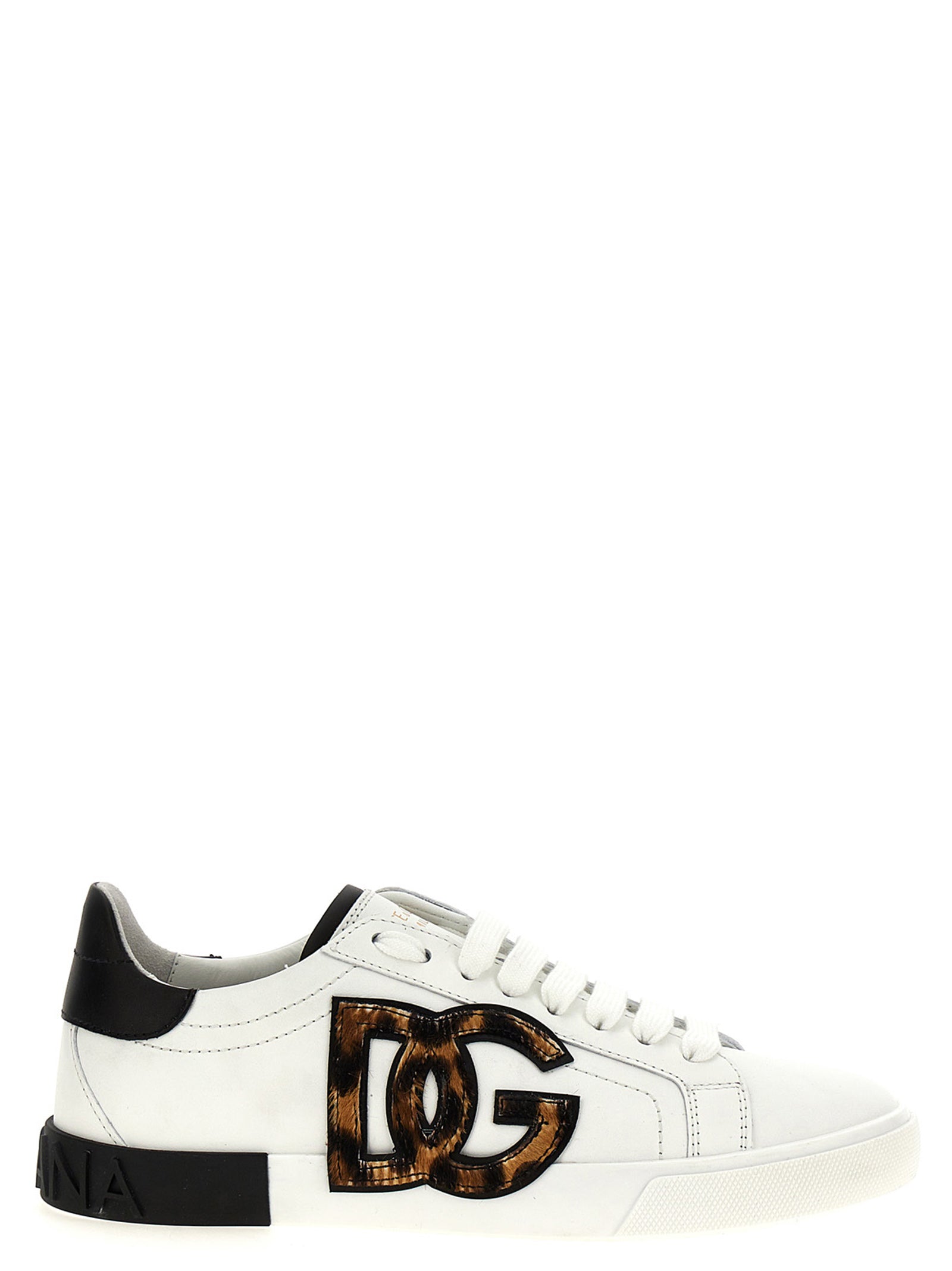Dolce & Gabbana Mehrfarbige Kalbsleder-Sneaker mit niedrigem Schaft
