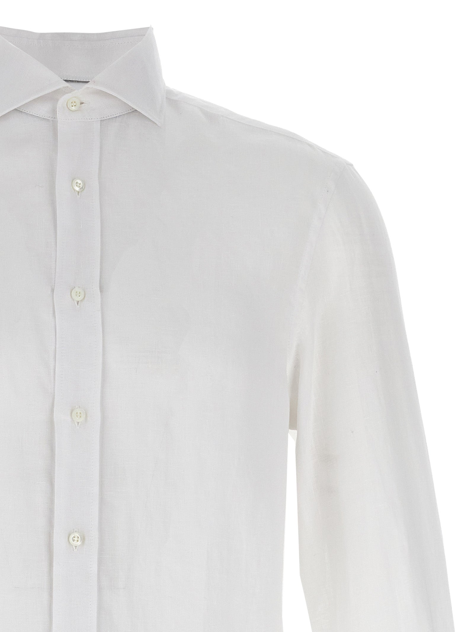Brunello Cucinelli Weiße Leinenbluse