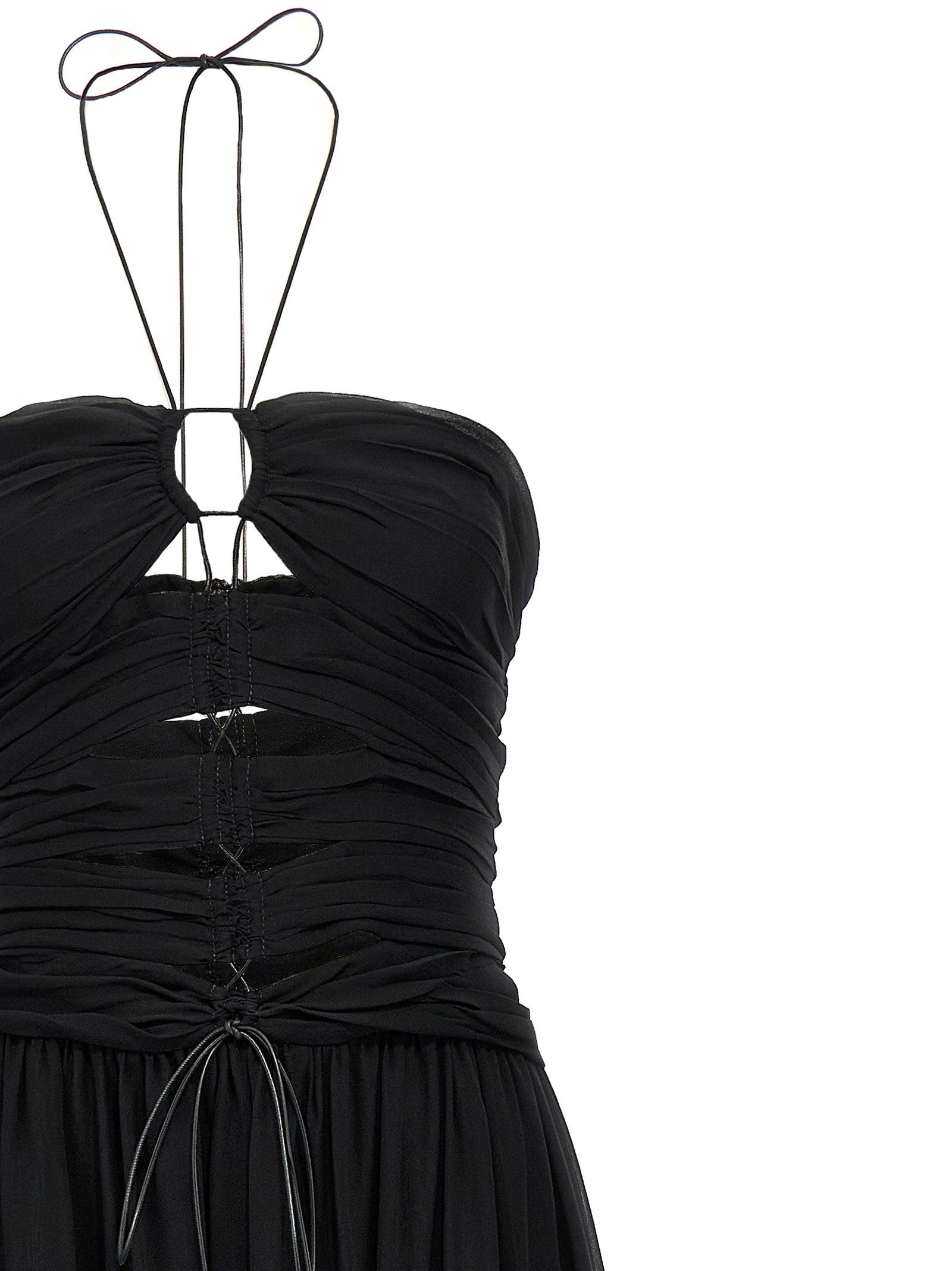 Tom Ford Schwarzes Seiden-Maxikleid