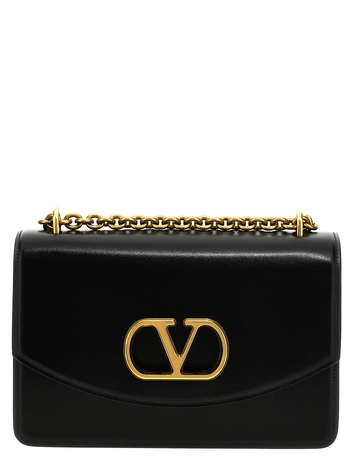 Valentino Garavani Schwarze Kalbsleder-Schultertasche