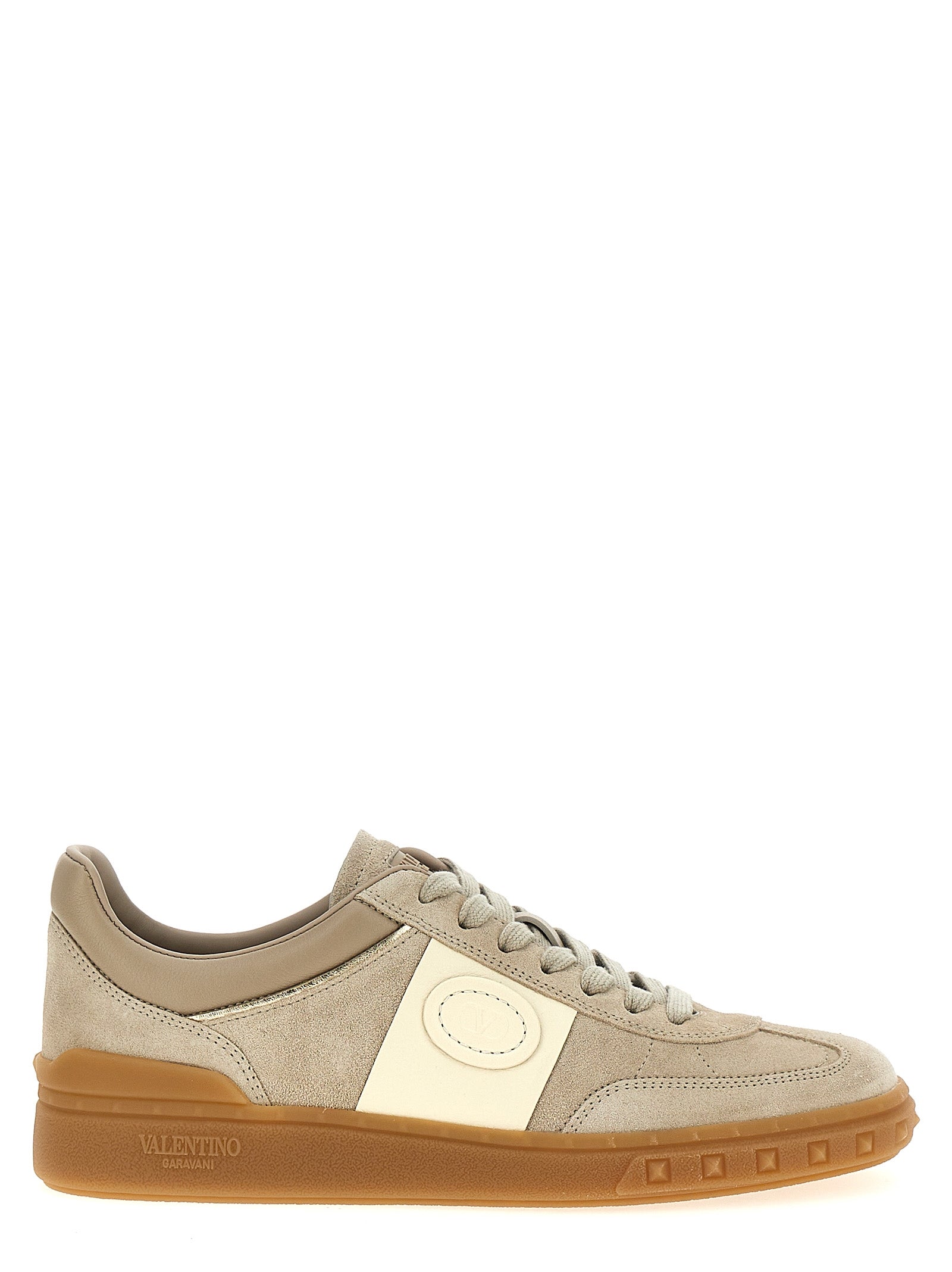Valentino Garavani Beige Kalbsleder Low-Top-Sneaker