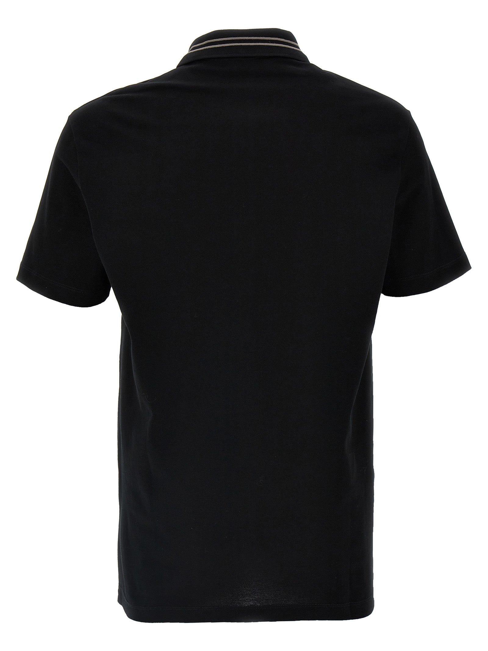 Versace Schwarzes Baumwoll-Poloshirt