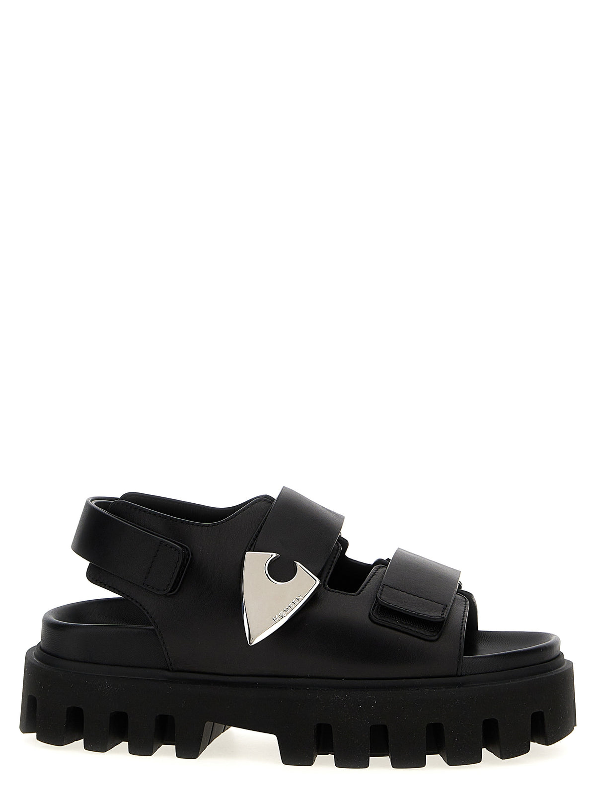Alexander McQueen Schwarze Bos Taurus Kalbsleder-Sandalen