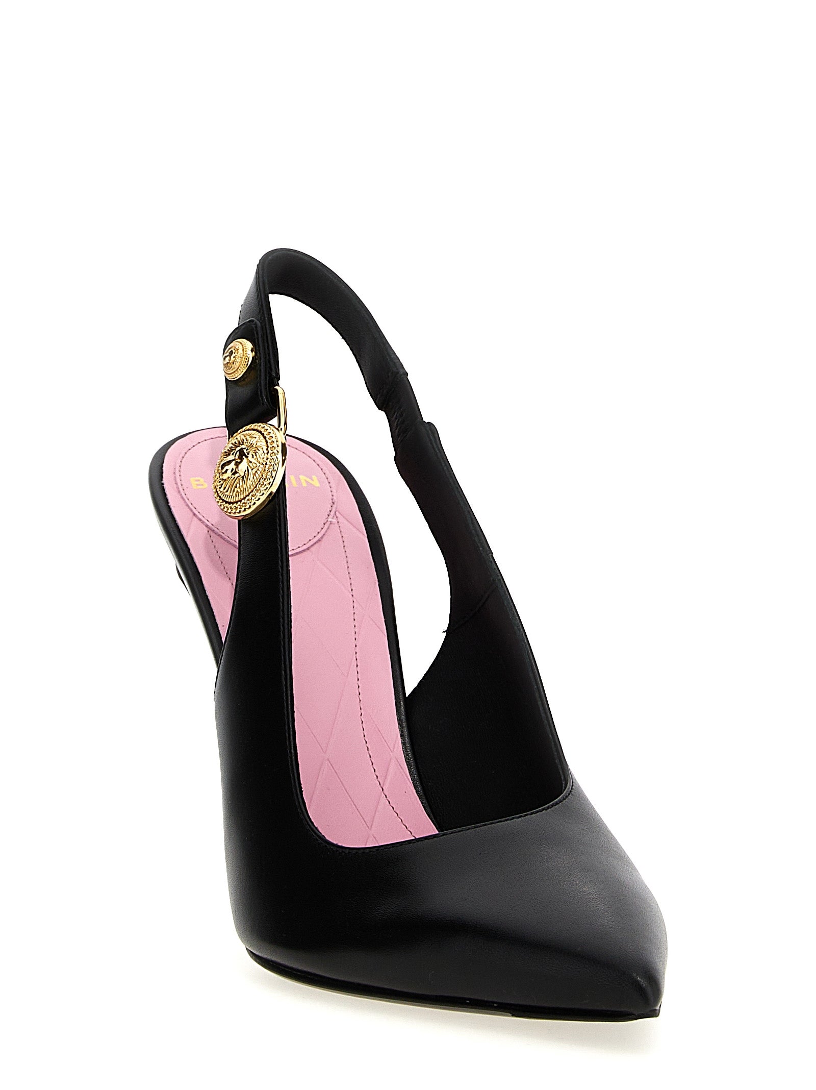 Balmain Schwarze Pumps aus Kalbsleder mit hohem Absatz