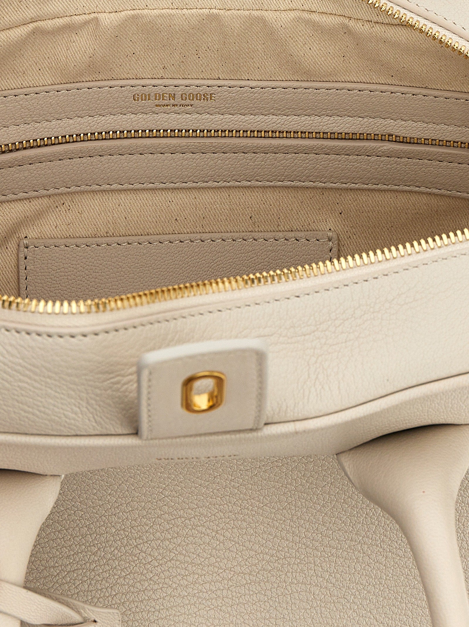 Golden Goose Weiße Ziegenleder-Handtasche