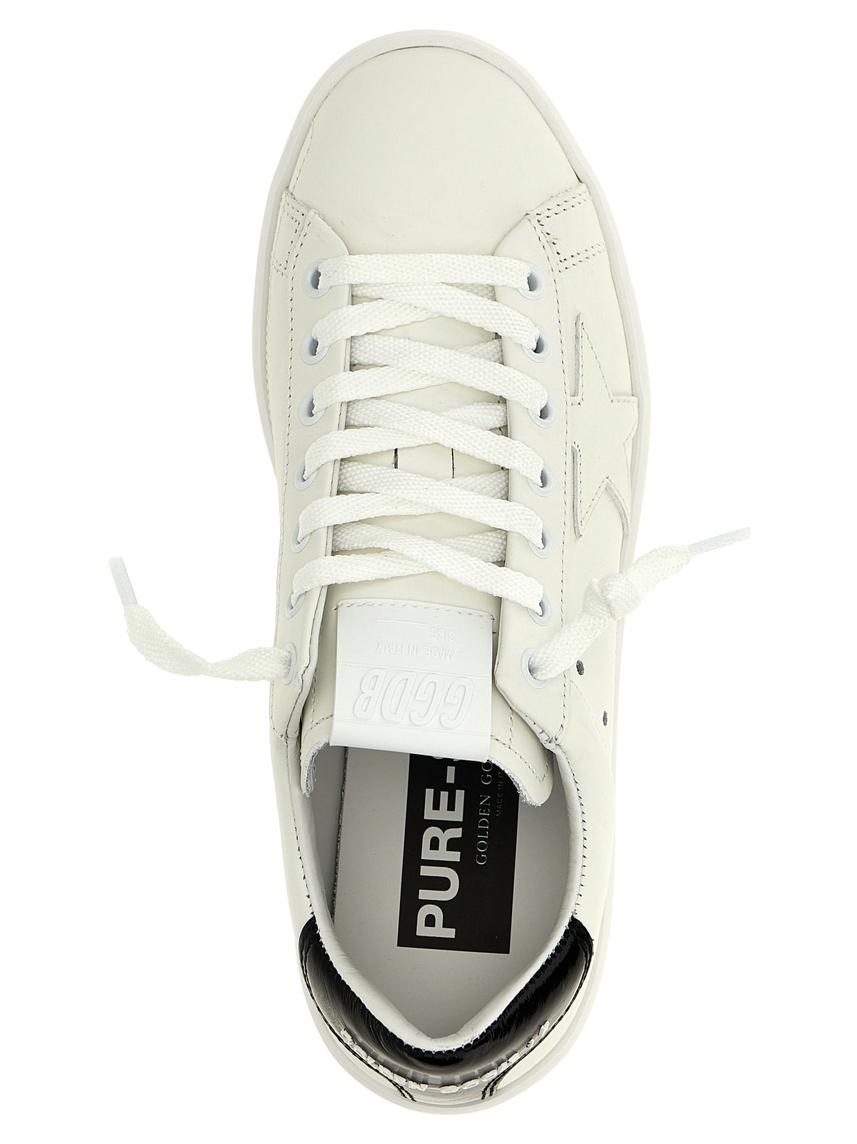 Golden Goose Schwarze Low-Top-Sneaker aus Rindsleder