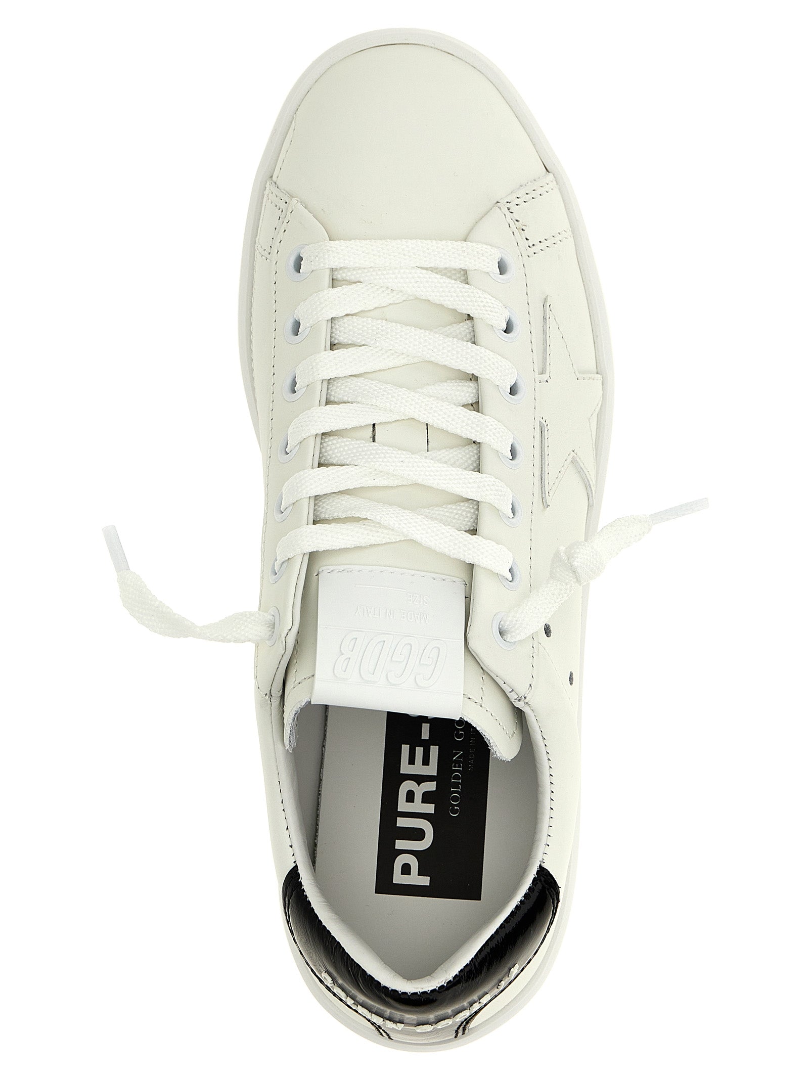 Golden Goose Schwarze Low-Top-Sneaker aus Rindsleder