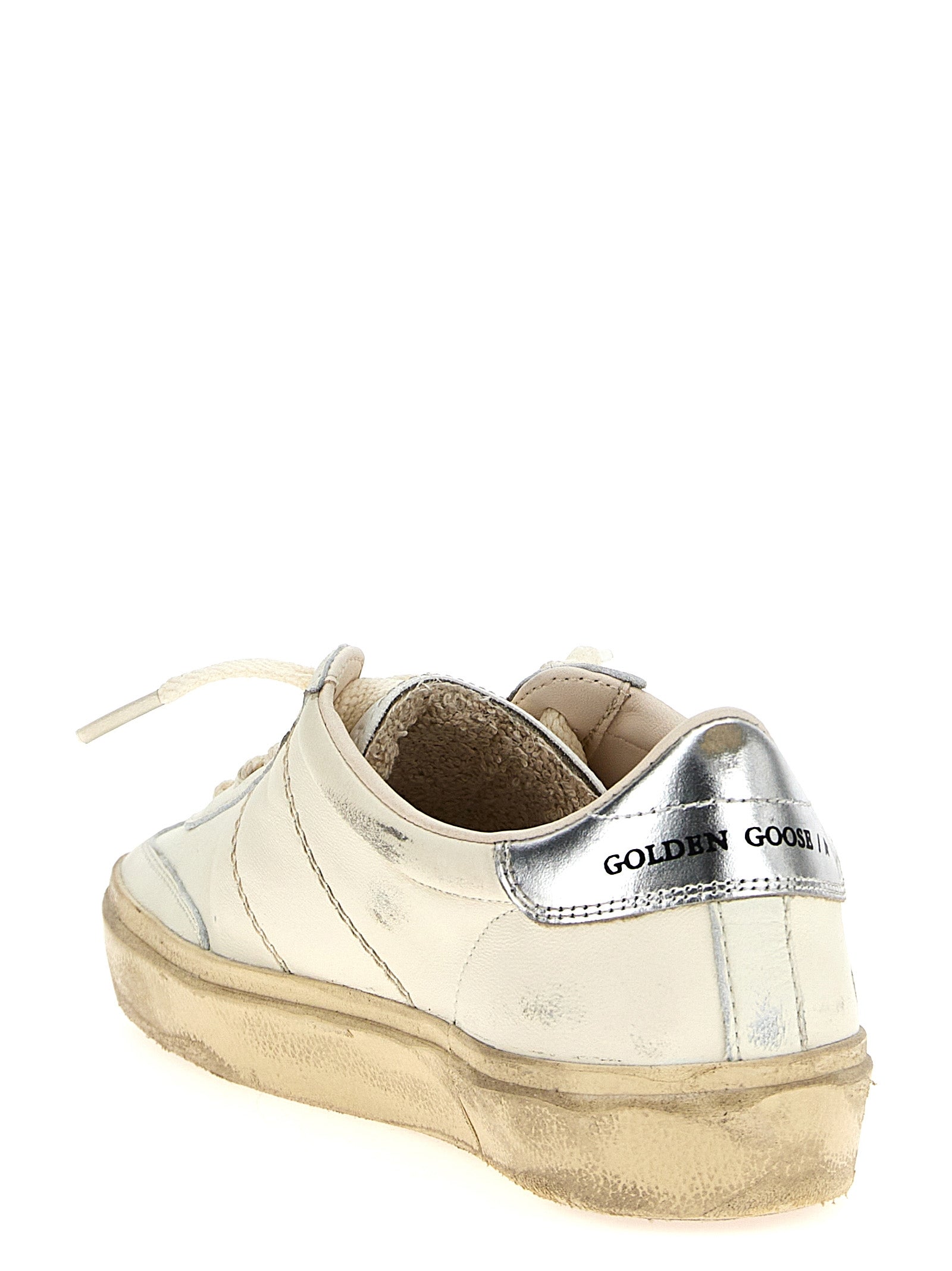 Golden Goose Sneakers aus Lammleder in Silber, Low-Top