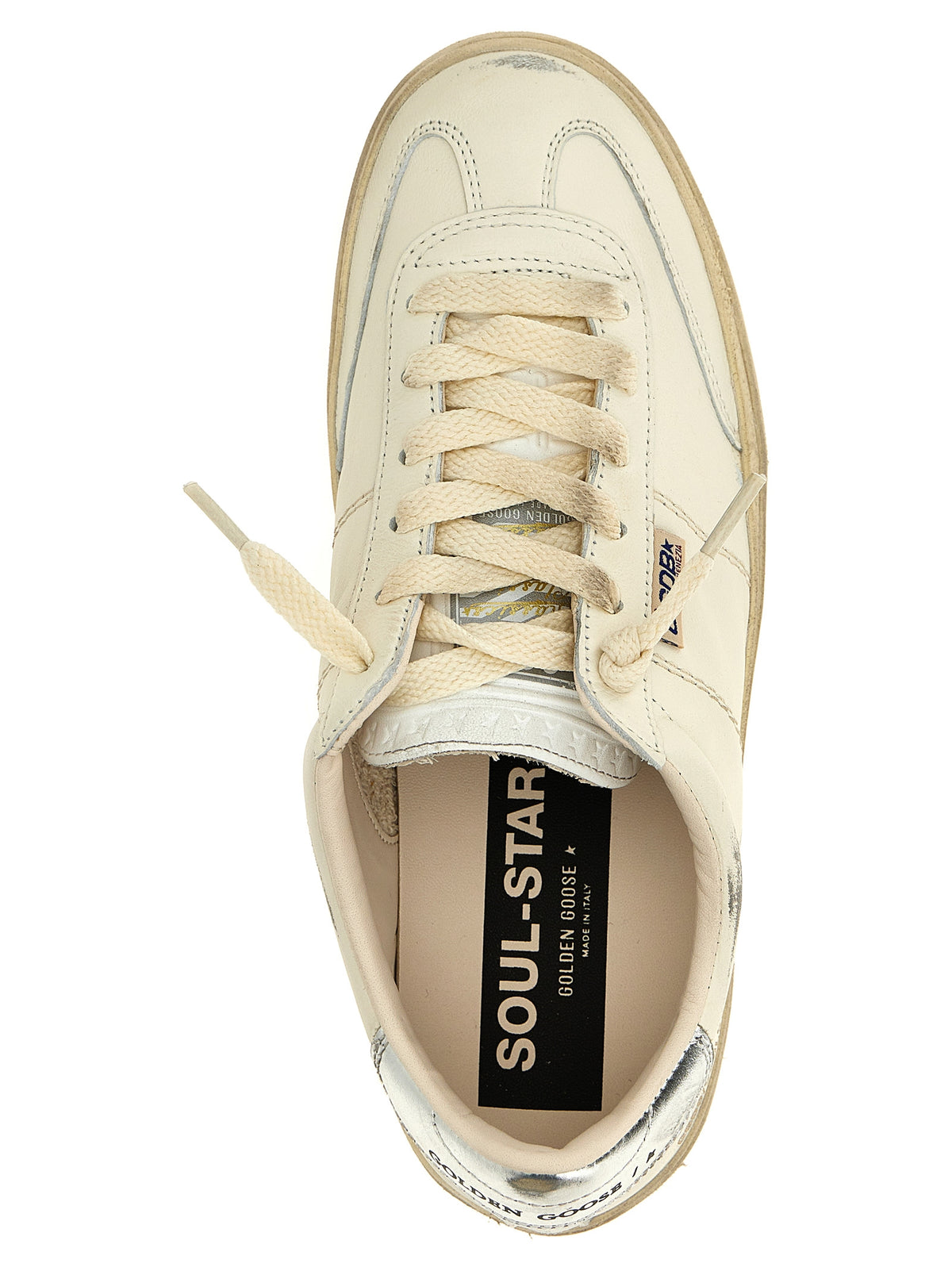 Golden Goose Sneakers aus Lammleder in Silber, Low-Top