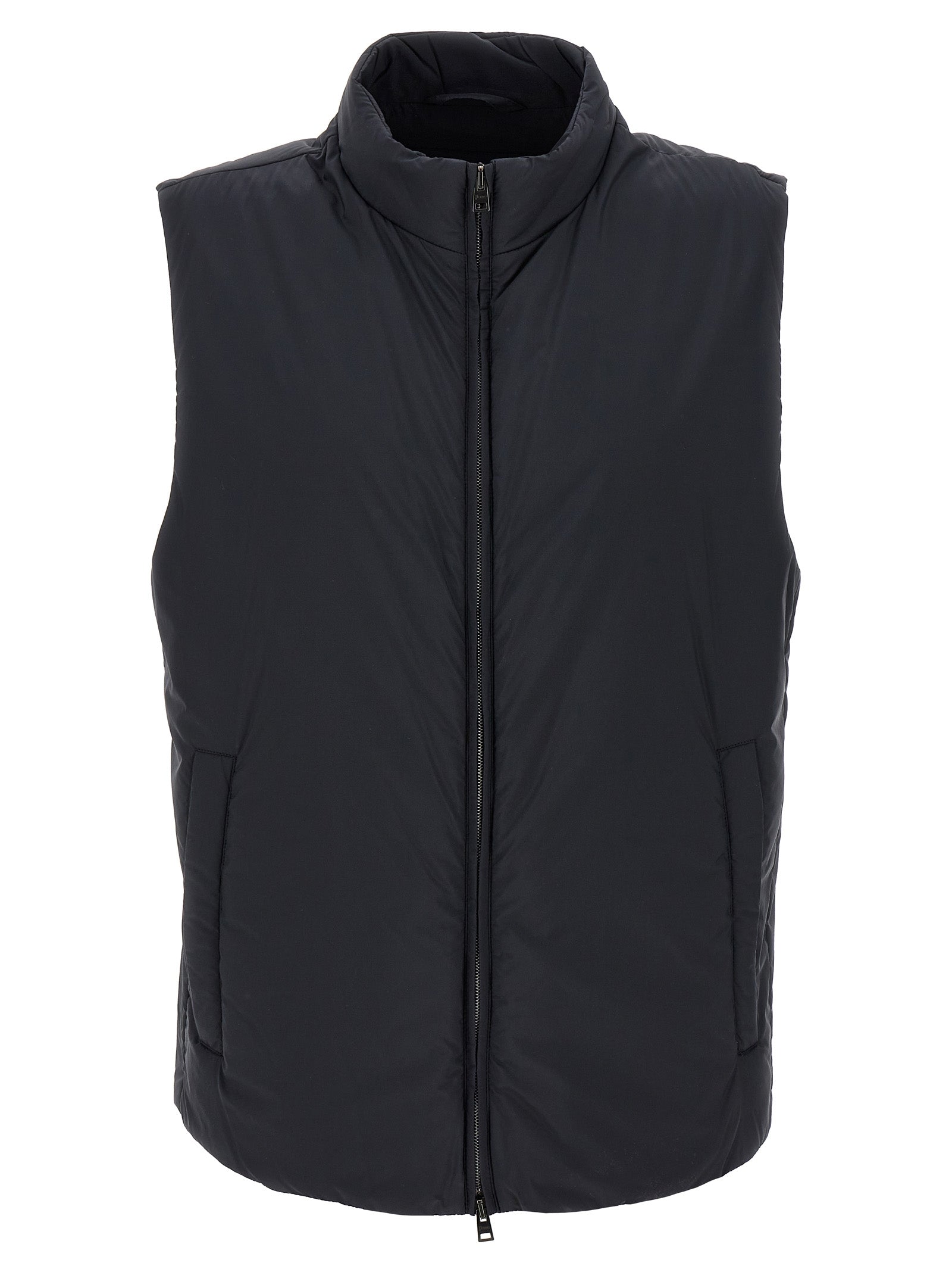Herno Schwarze ärmellose Jacke aus Polyamid