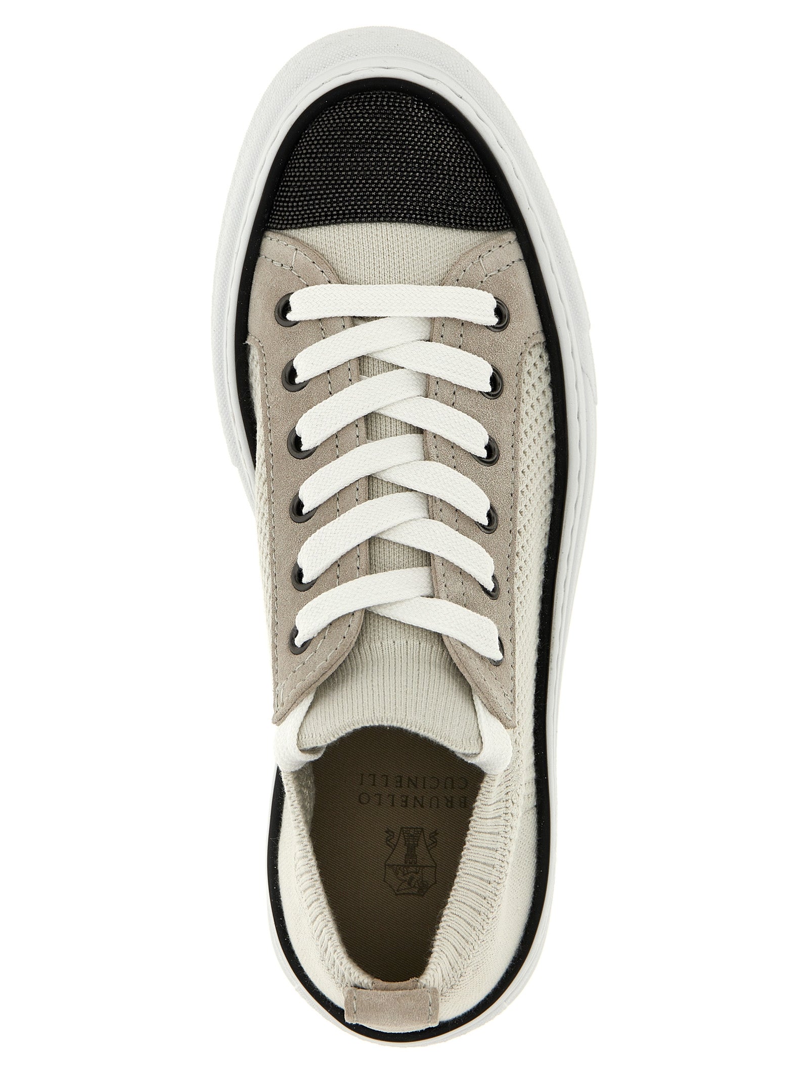 Brunello Cucinelli Mehrfarbige Low-Top-Sneaker aus Baumwolle