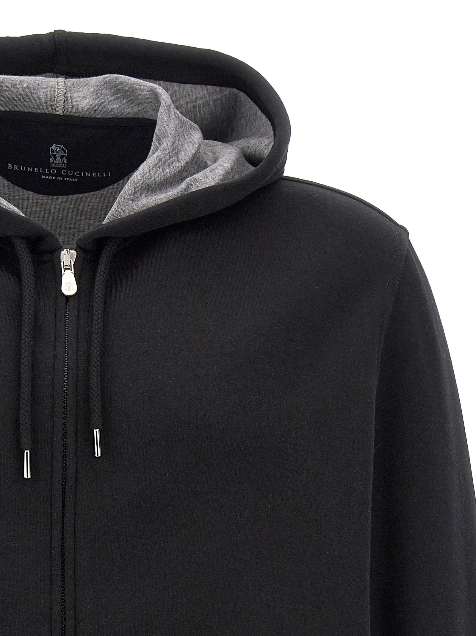 Brunello Cucinelli Schwarzer Baumwoll-Sweatshirt