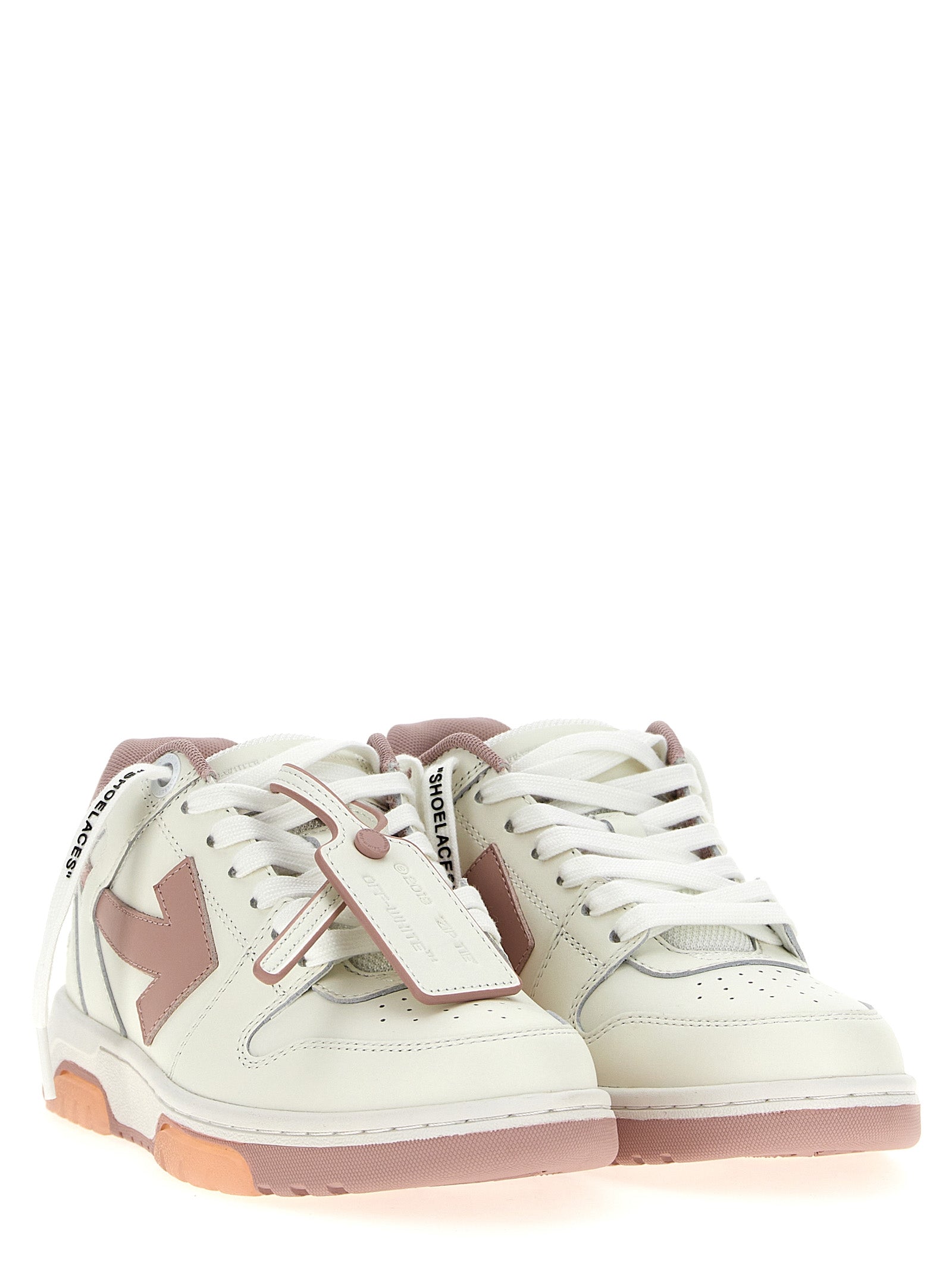 Off-White Mehrfarbige Low-Top-Sneaker aus Rindsleder