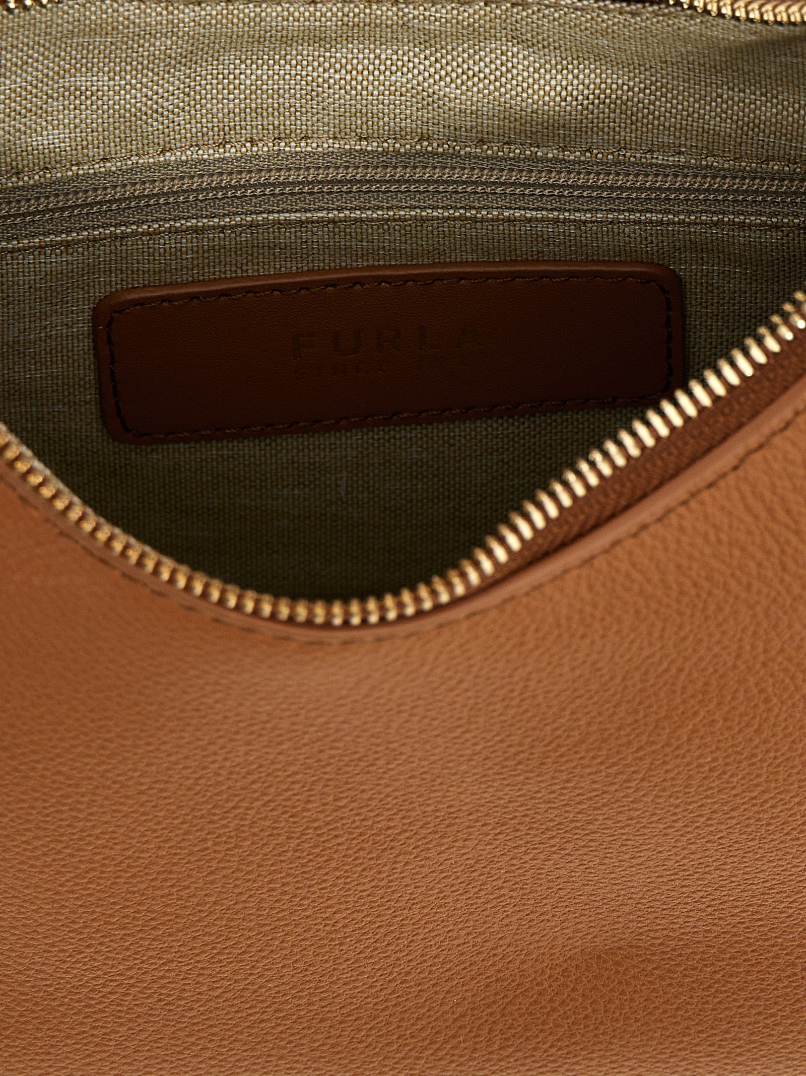 Furla Braune Leder Schultertasche