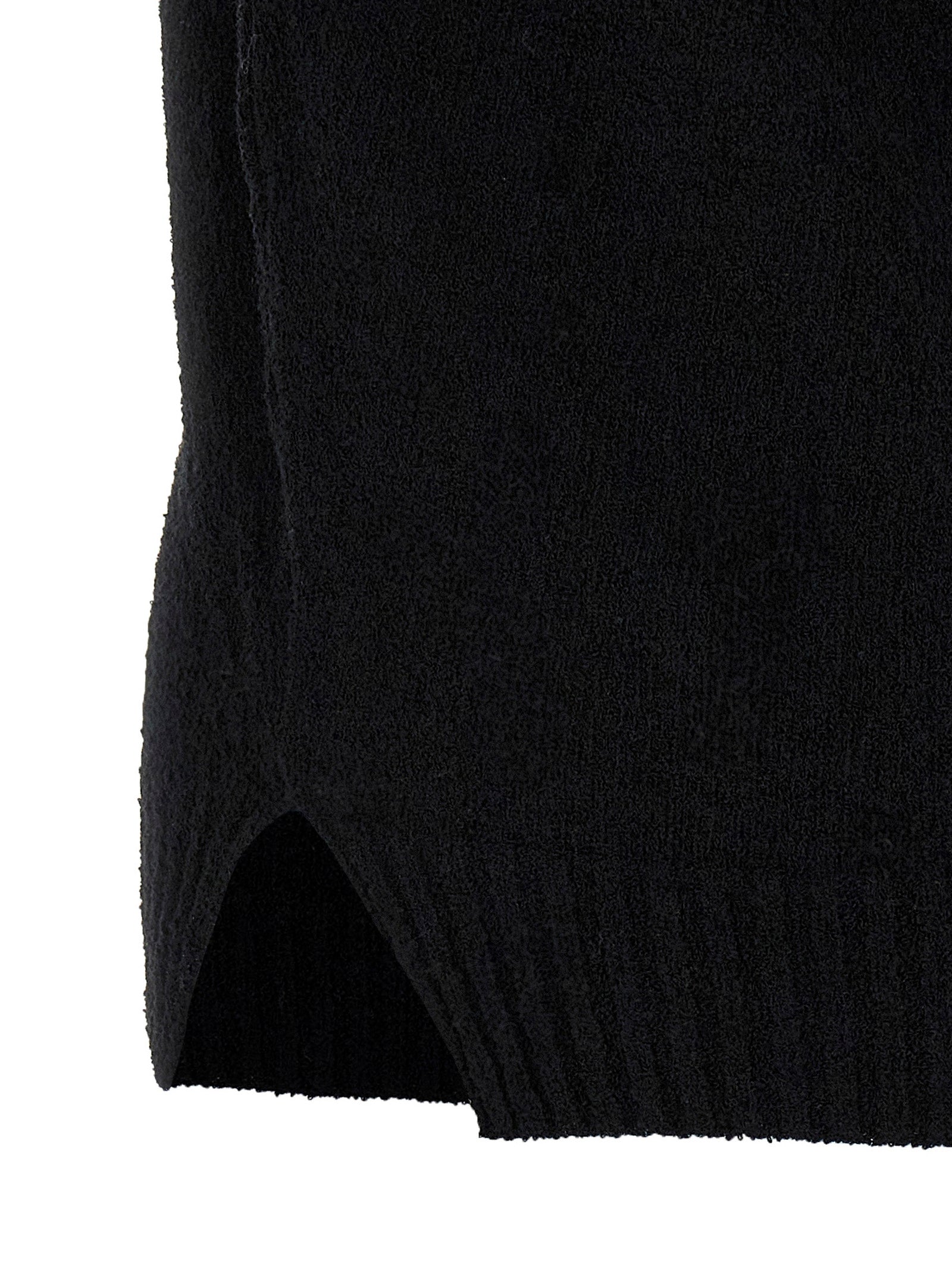 MA'RY'YA Schwarzes Baumwoll-Poloshirt