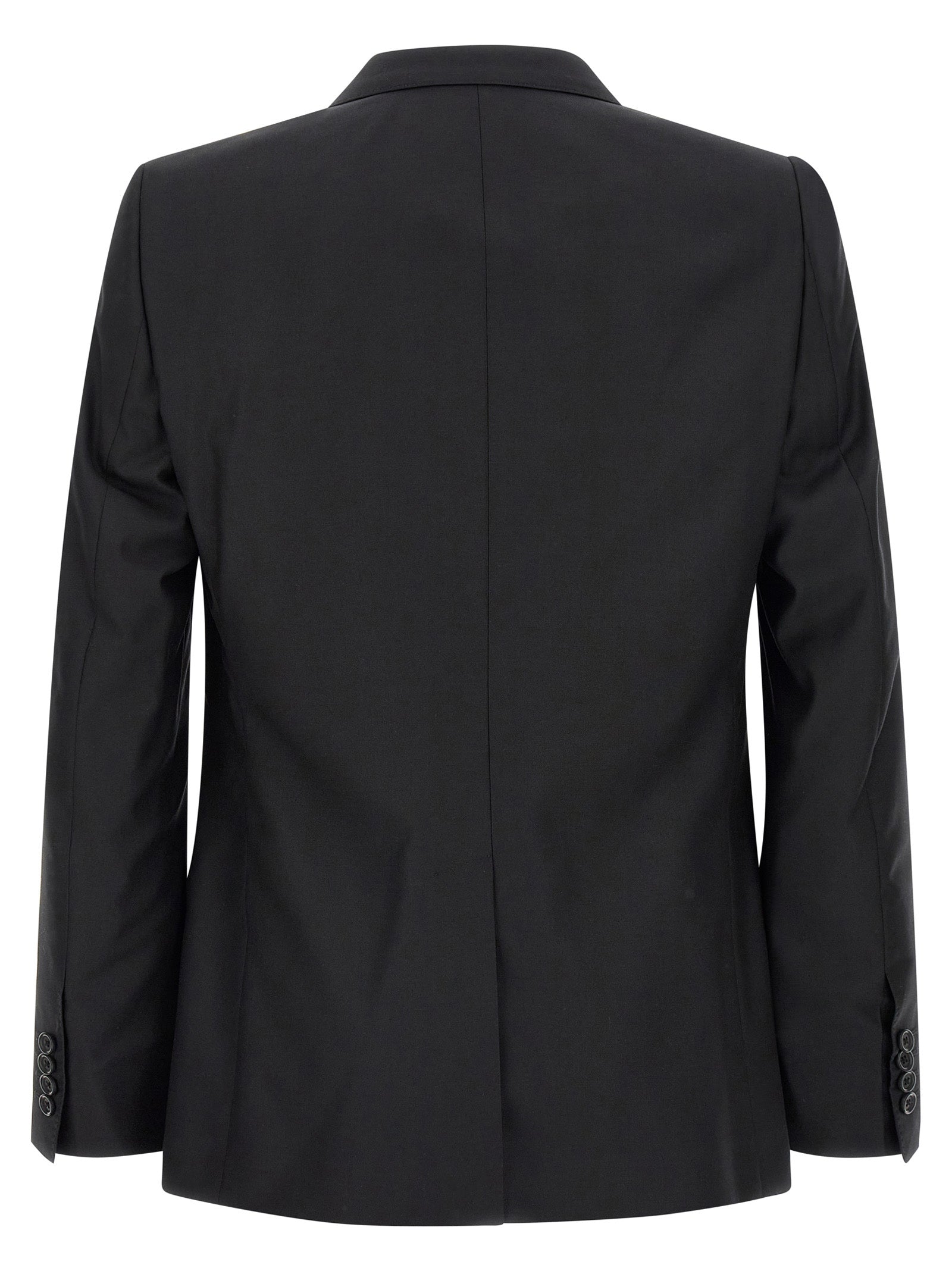 Dolce & Gabbana Schwarzer Zweiteiler aus reiner Schurwolle