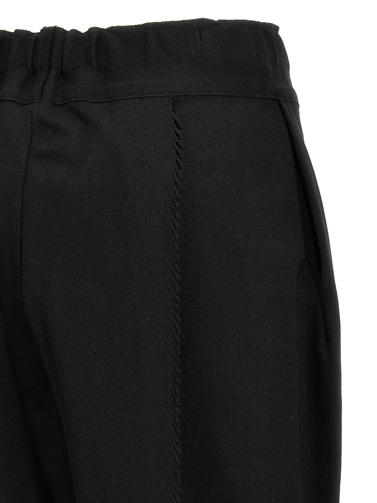 Issey Miyake Schwarze Baumwoll-Freizeithose