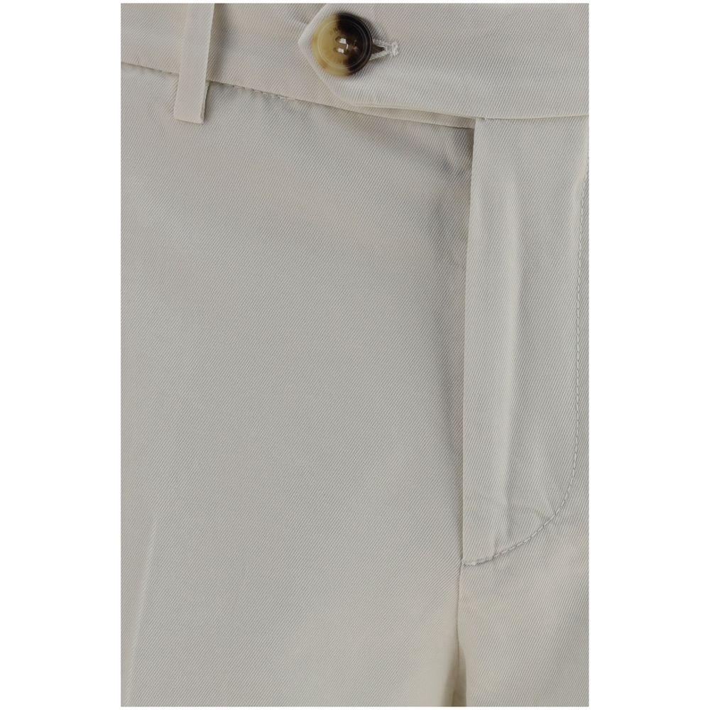 Brunello Cucinelli Weiße Baumwollhose im Casual-Look
