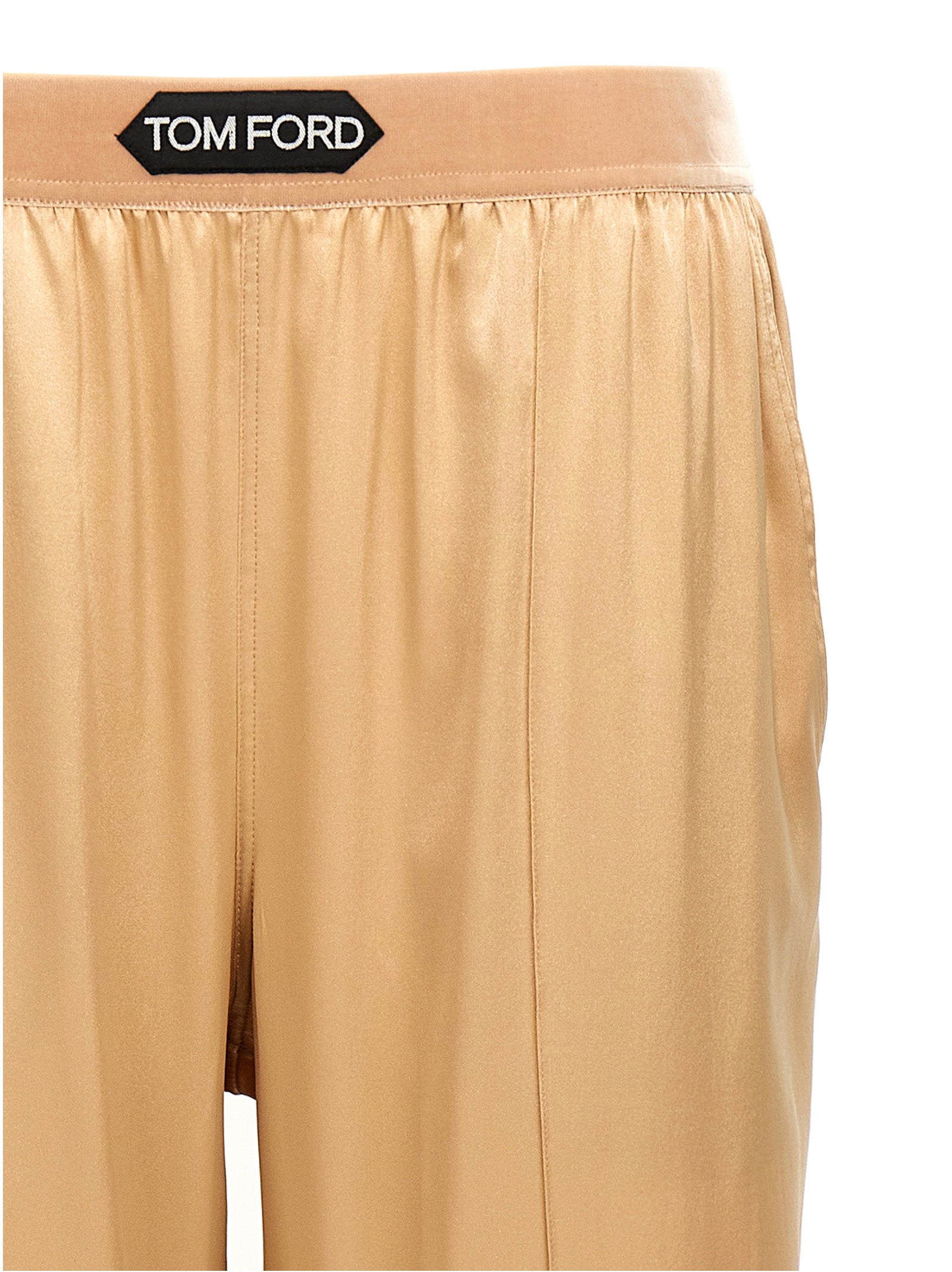Tom Ford Beige Seidenhose