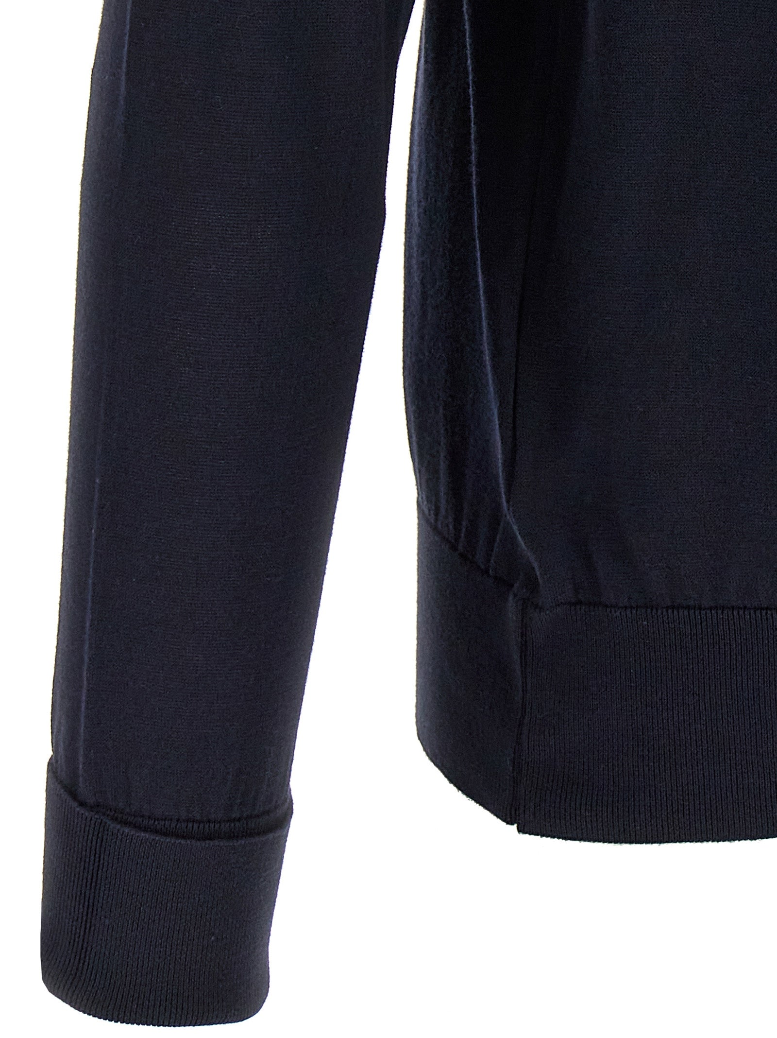 JOHN SMEDLEY Blaues Baumwoll-Polohemd