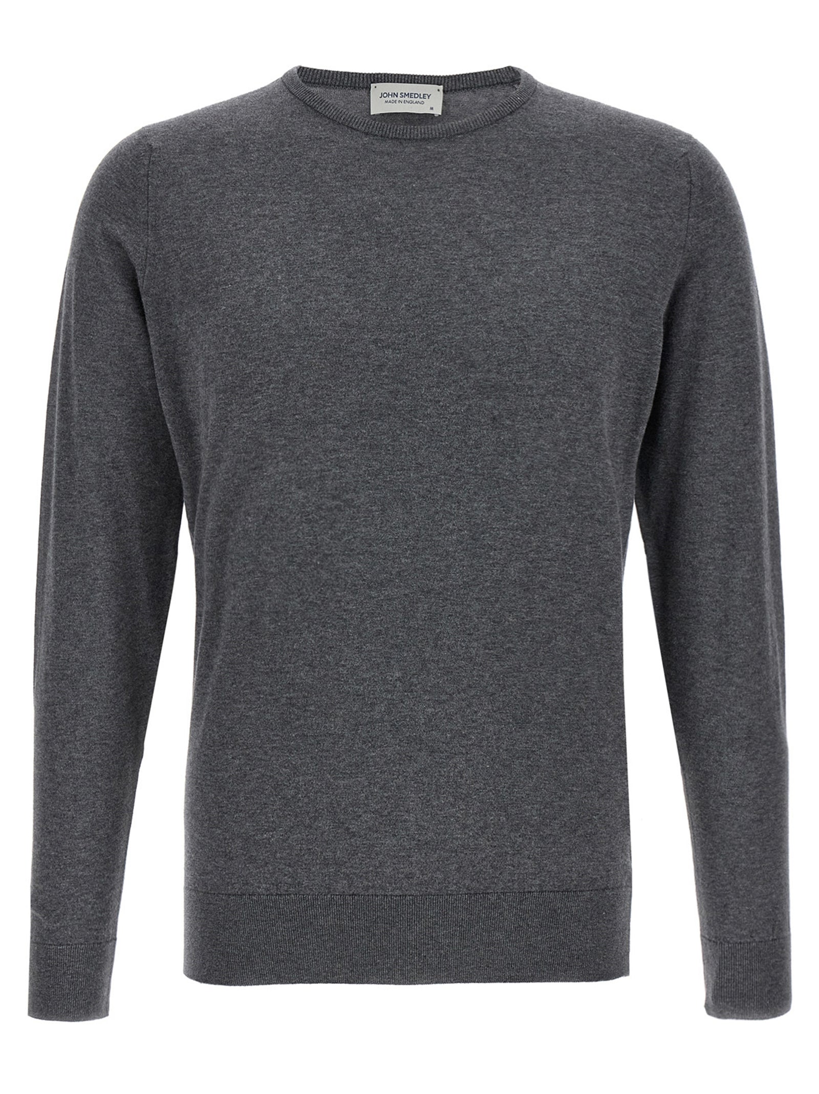 JOHN SMEDLEY Grauer Baumwollcardigan