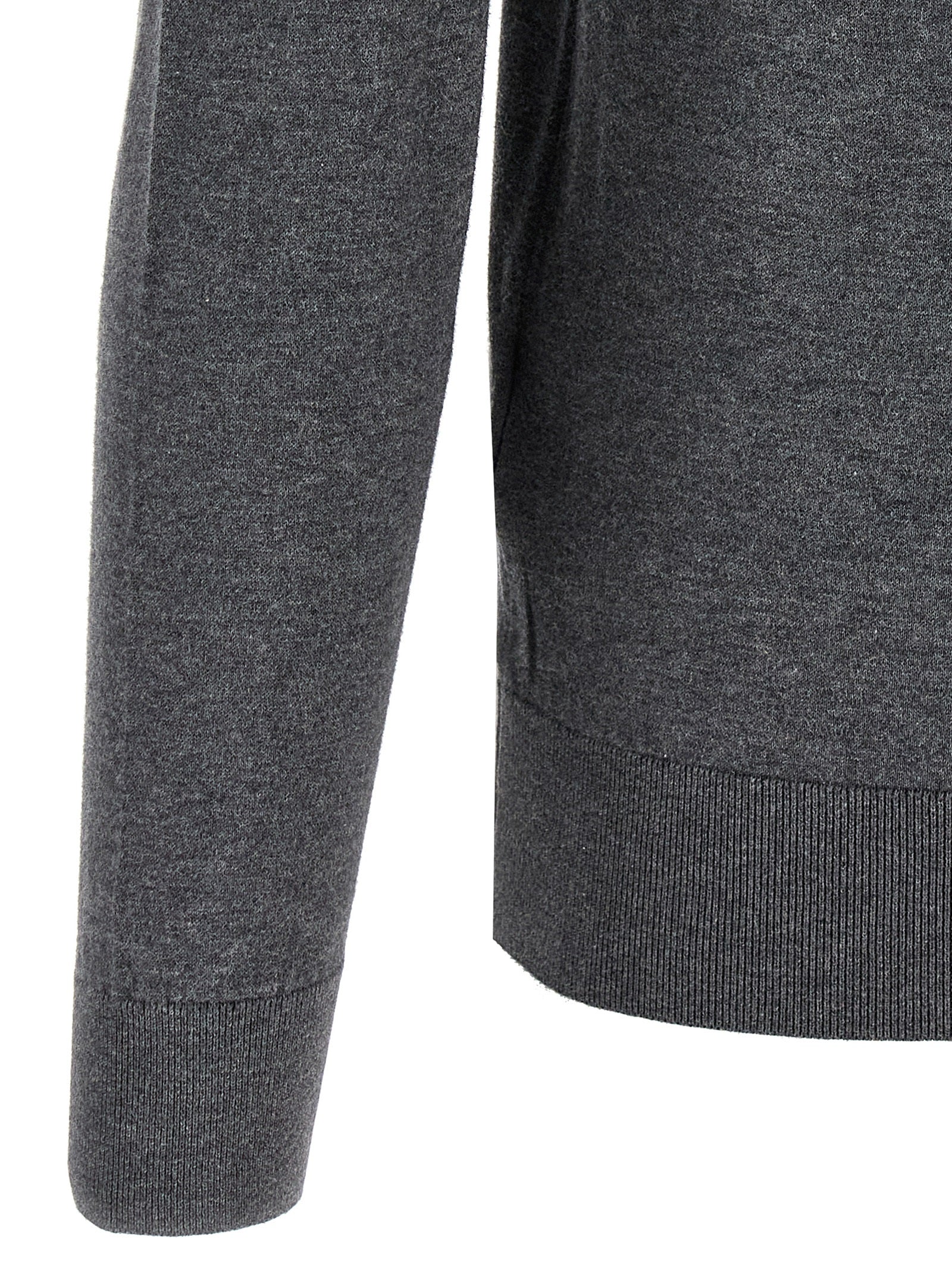 JOHN SMEDLEY Grauer Baumwollcardigan