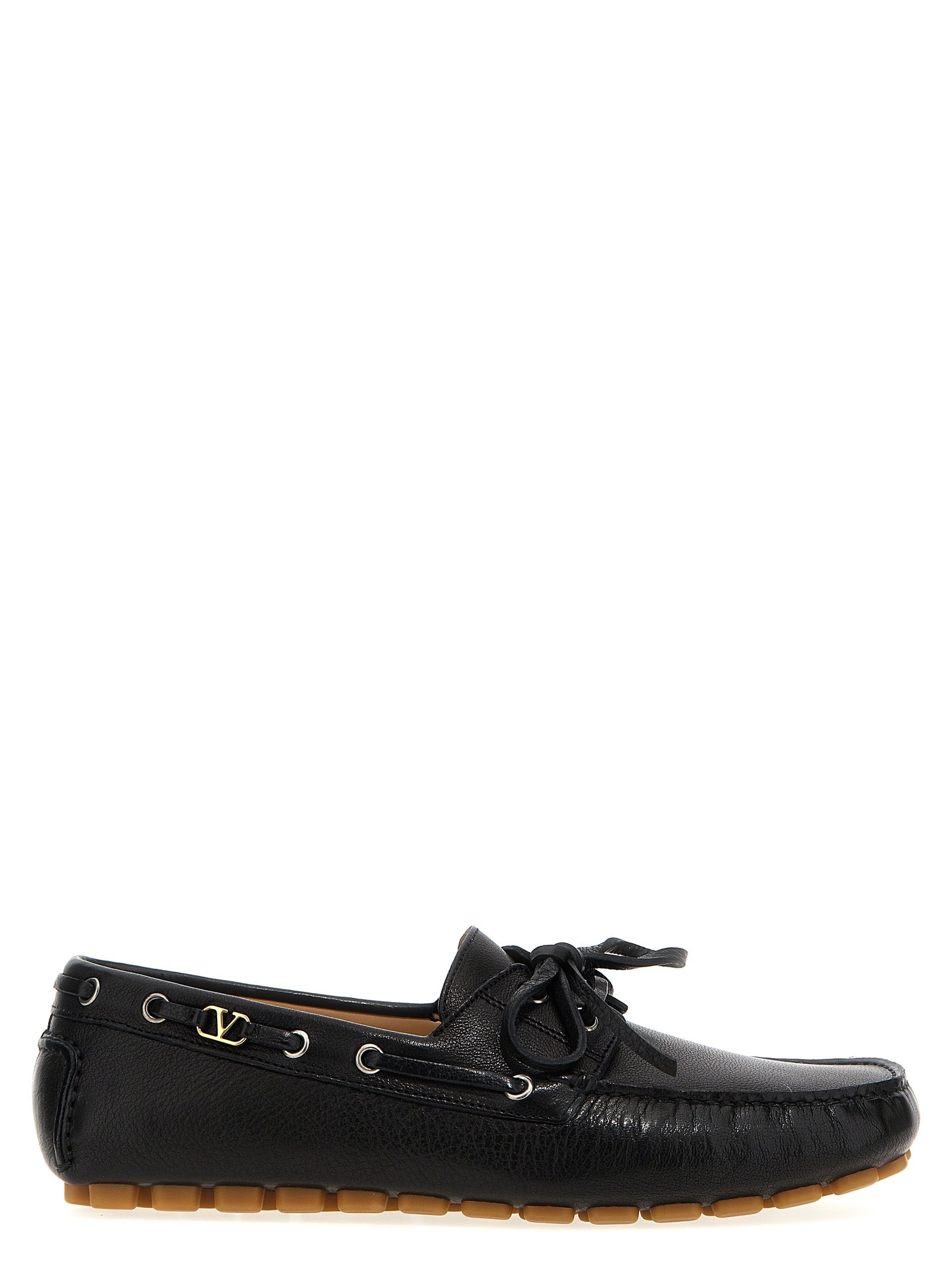 Valentino Garavani Schwarze Loafer aus Büffelleder zum Hineinschlüpfen