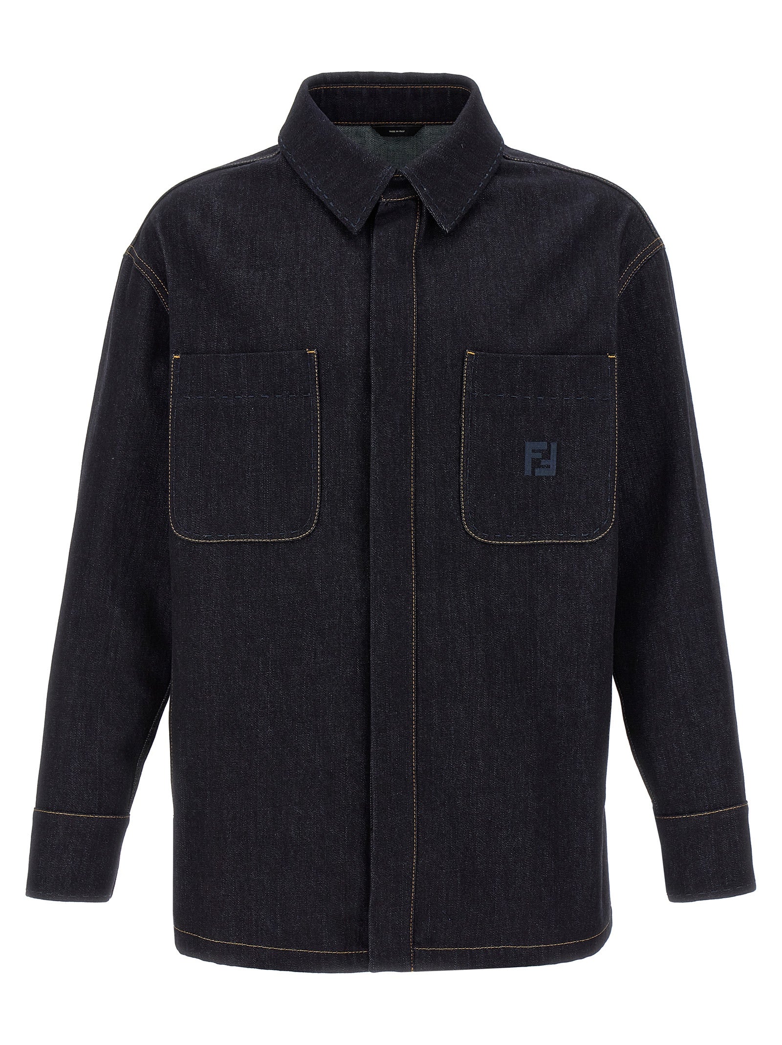 Fendi Blaue Jeansjacke aus Baumwolle