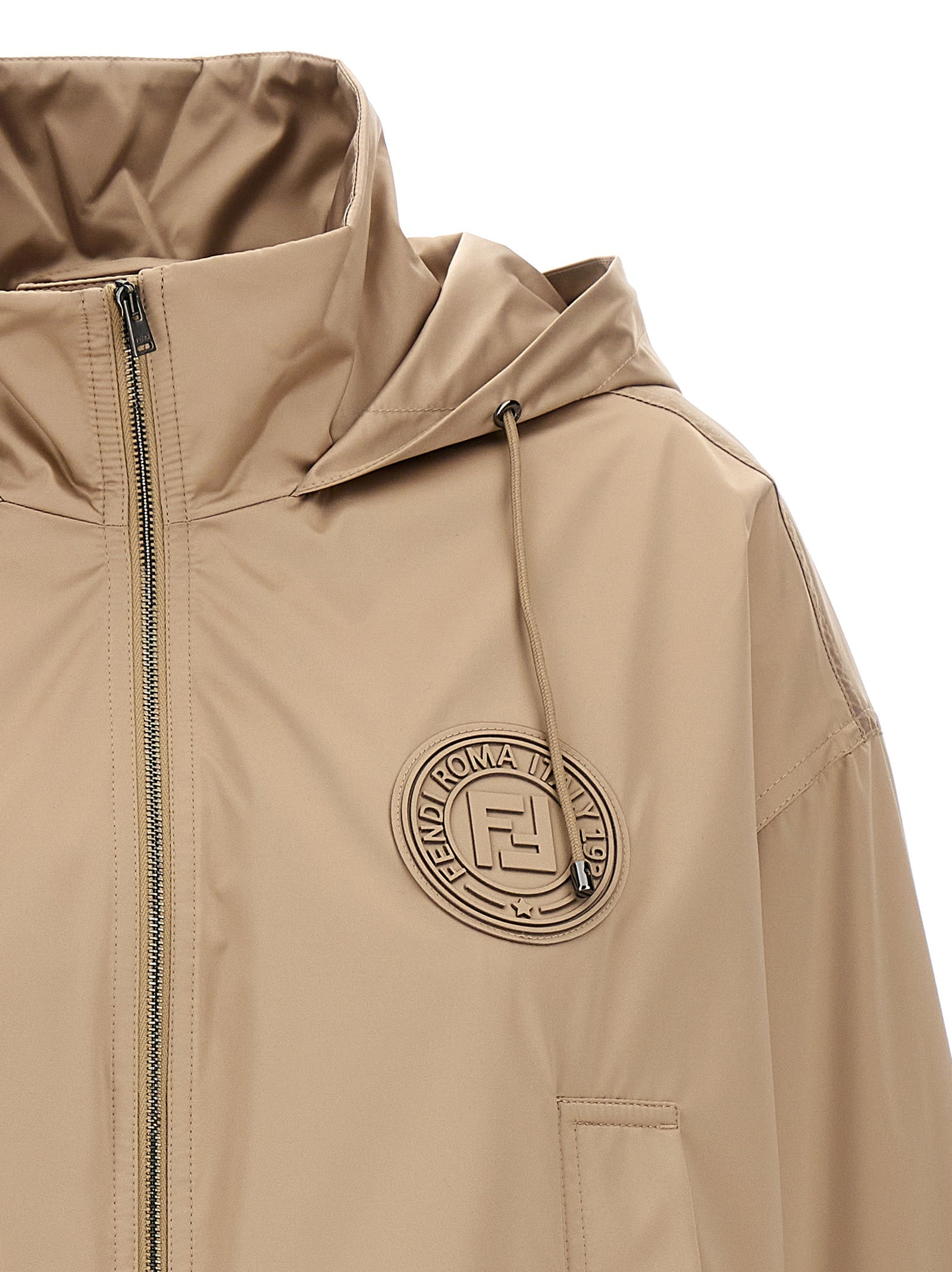 Fendi Braune Shell-Jacke aus Polyester