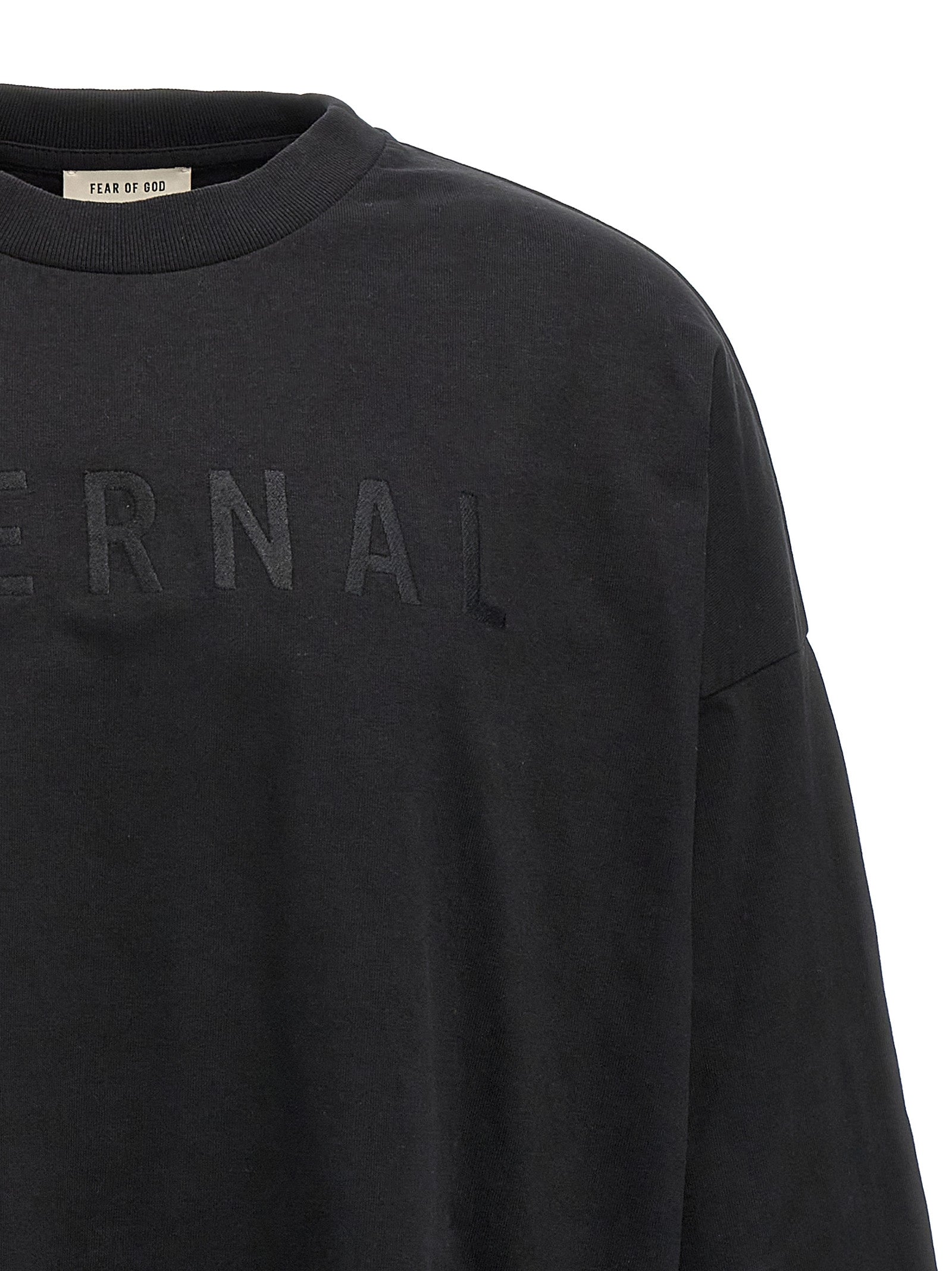 Fear Of God Schwarzes Baumwoll-T-Shirt