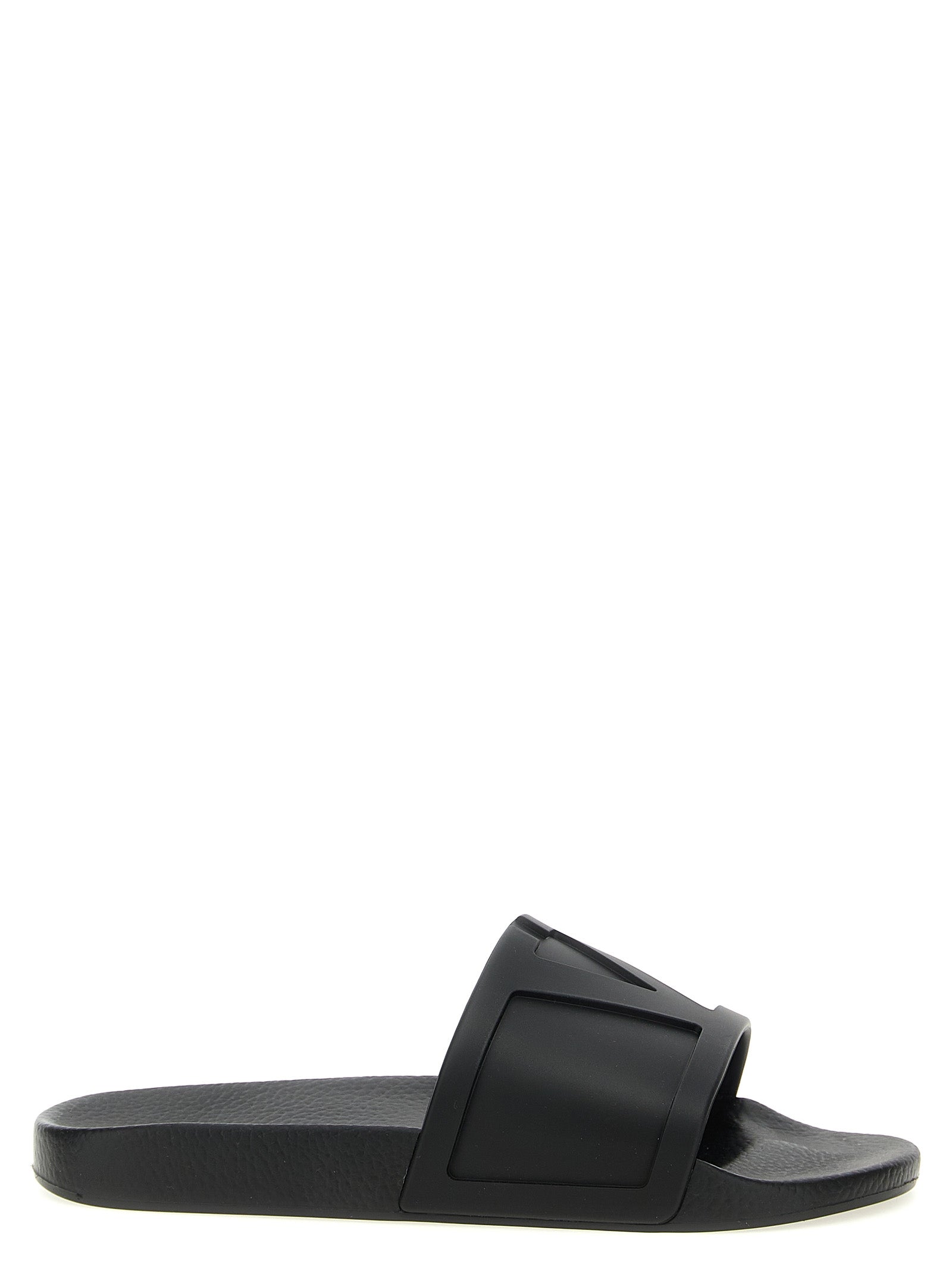 Valentino Garavani Schwarze Plastic Slides