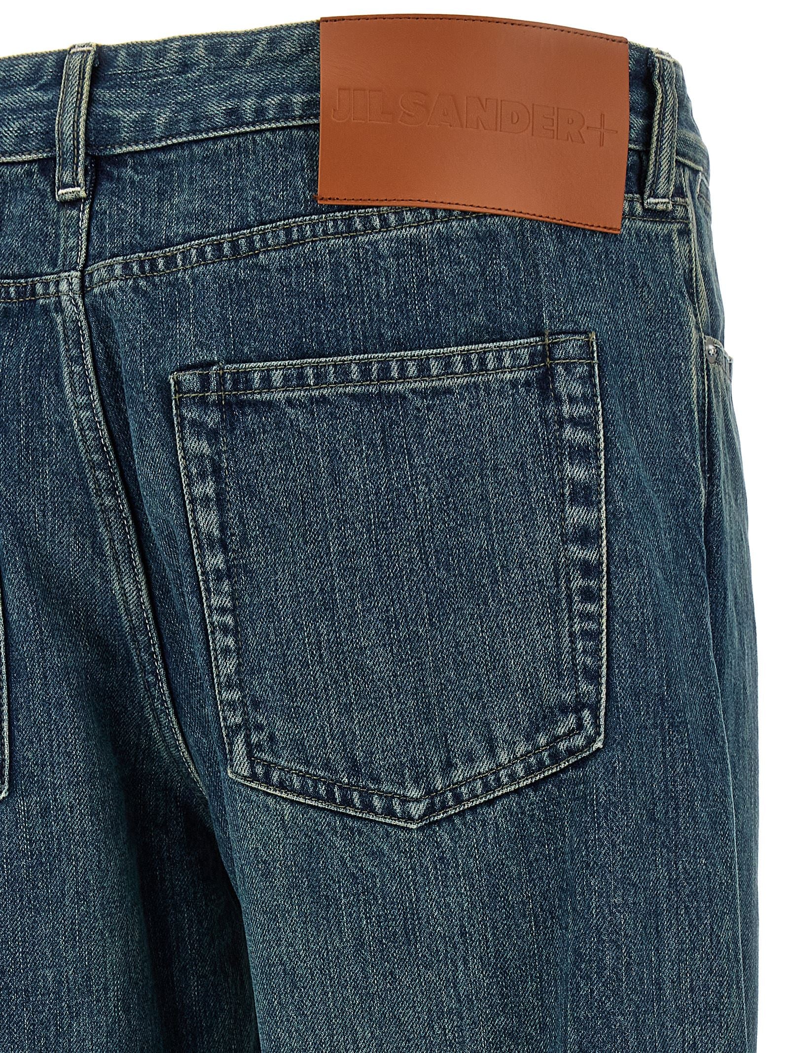 Jil Sander Blaue Jeans aus Baumwolle im geraden Schnitt