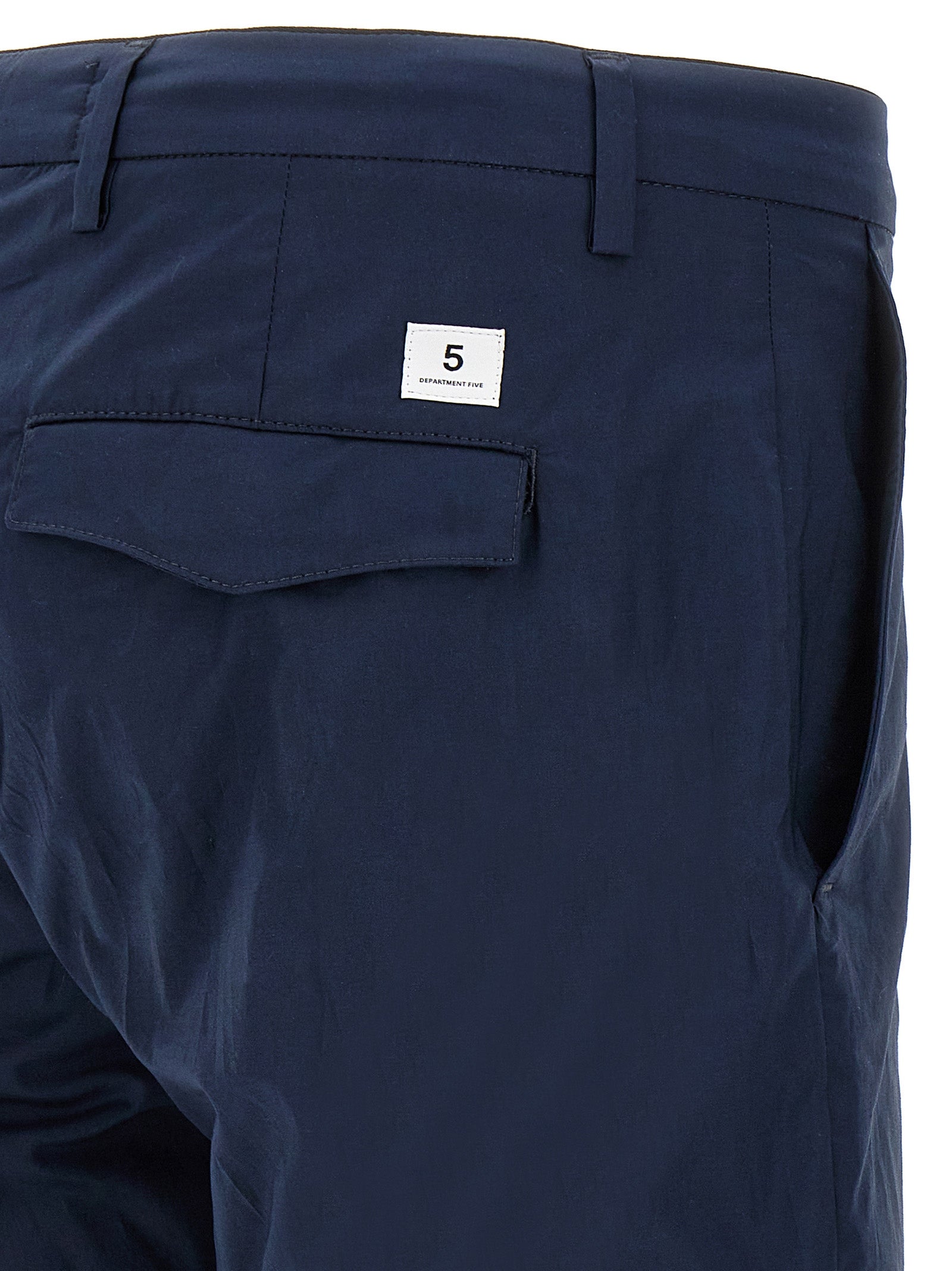 Department 5 Blaue Baumwoll-Cropped-Hose
