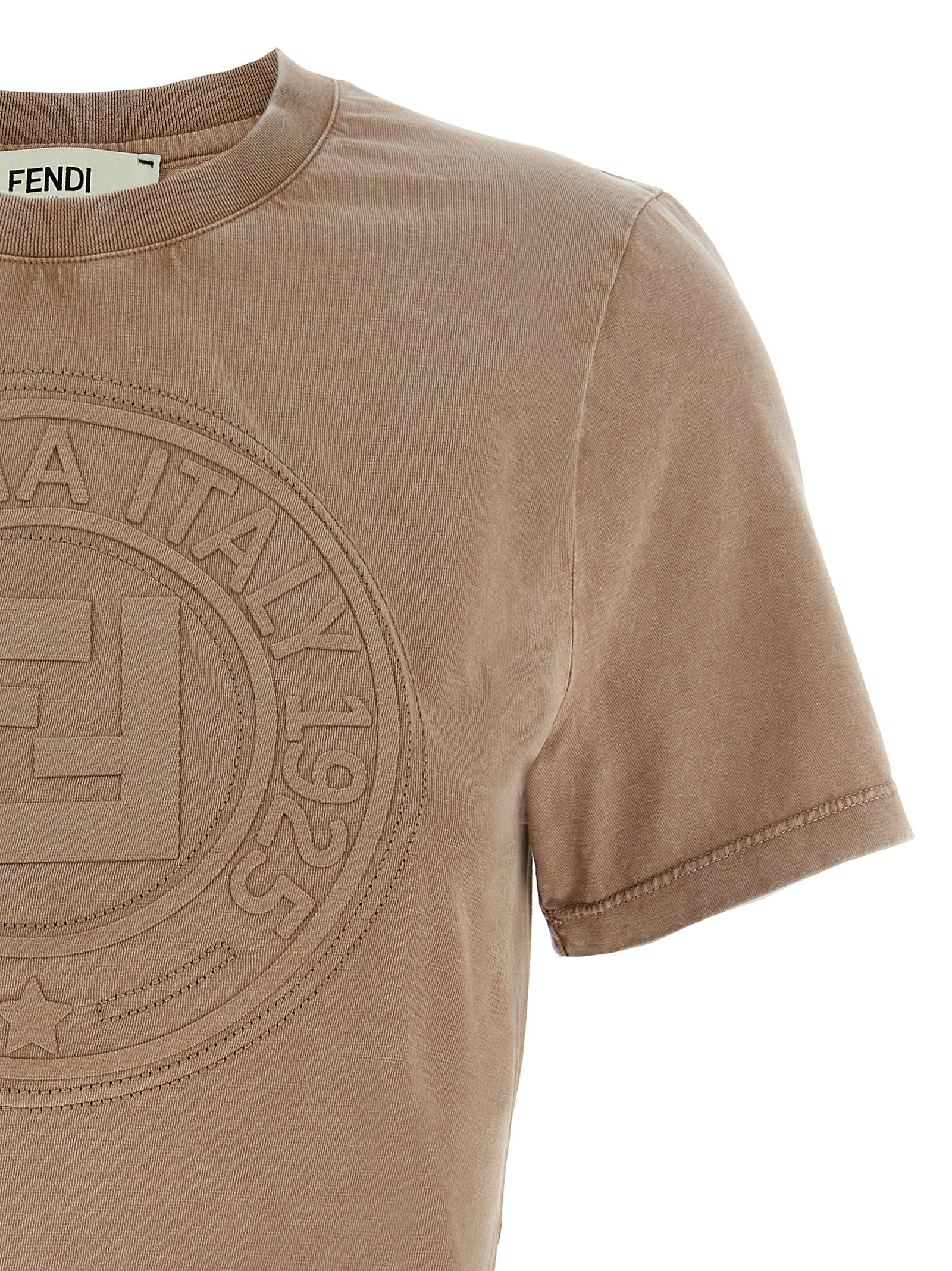 Fendi Braunes Baumwoll-T-Shirt