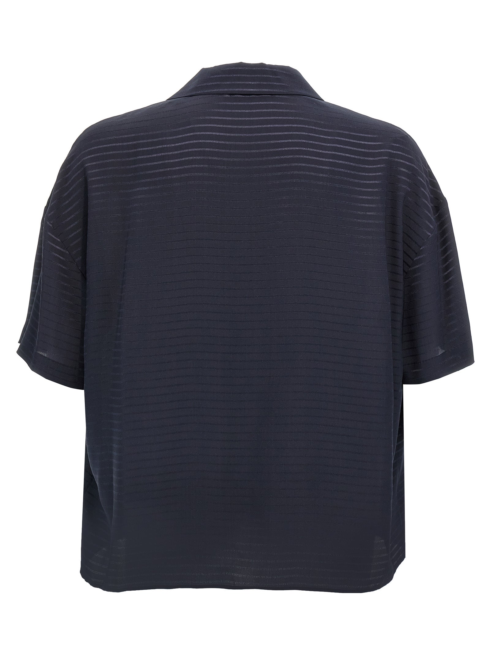 Saint Laurent Blaues Poloshirt aus Seide