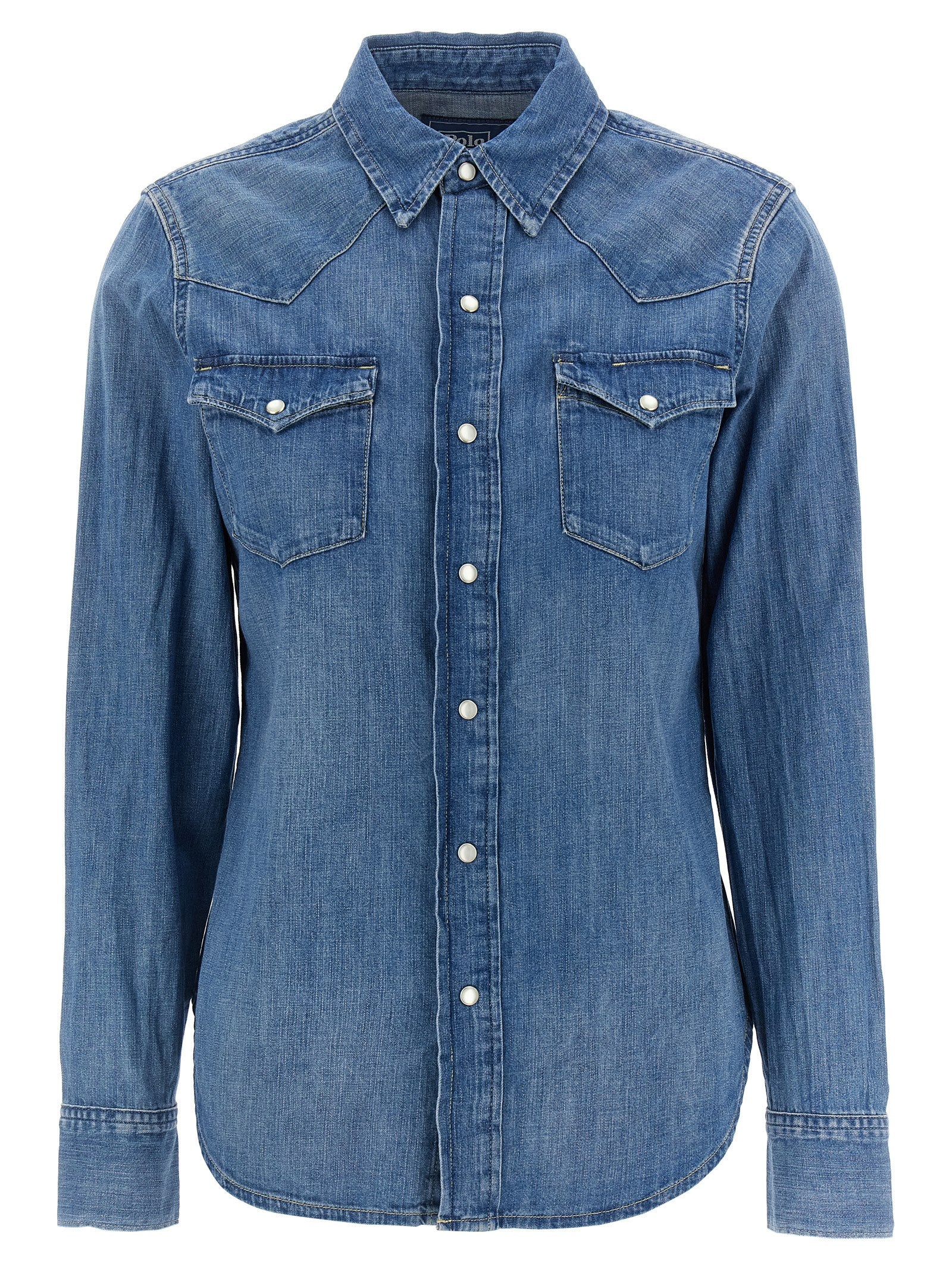 Polo Ralph Lauren Blaue Baumwollbluse