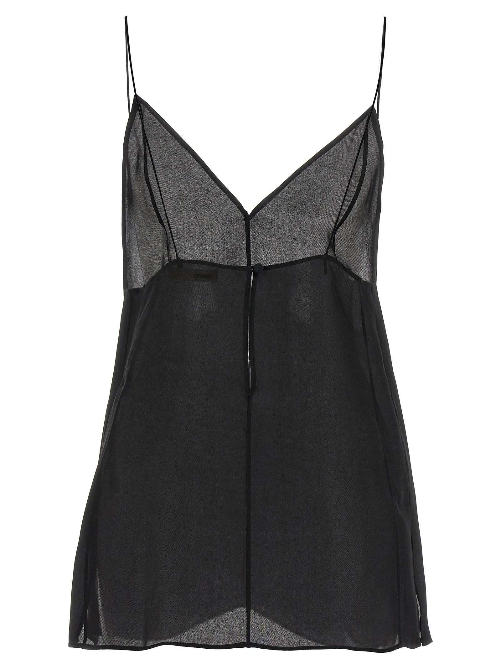 Khaite Schwarze Seiden-Tanktops