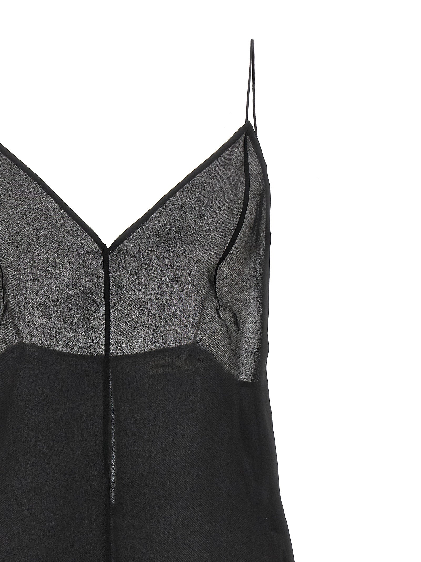 Khaite Schwarze Seiden-Tanktops