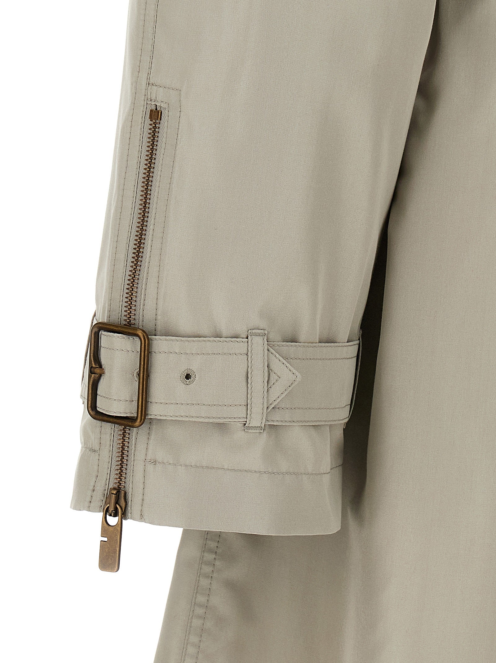 Burberry Grauer Satinmantel
