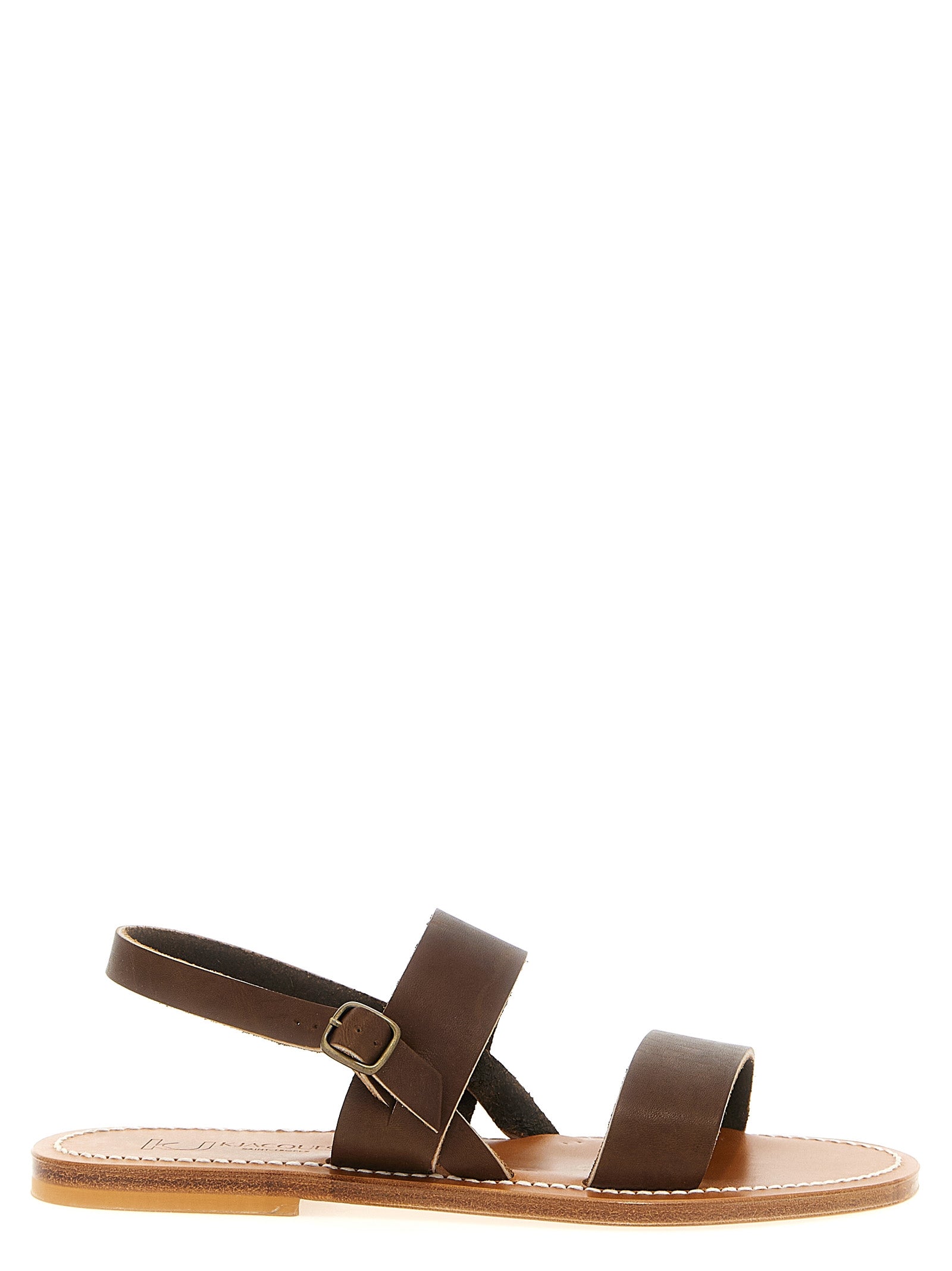 K.JACQUES SAINT TROPEZ Braune Sandalen aus Rindsleder