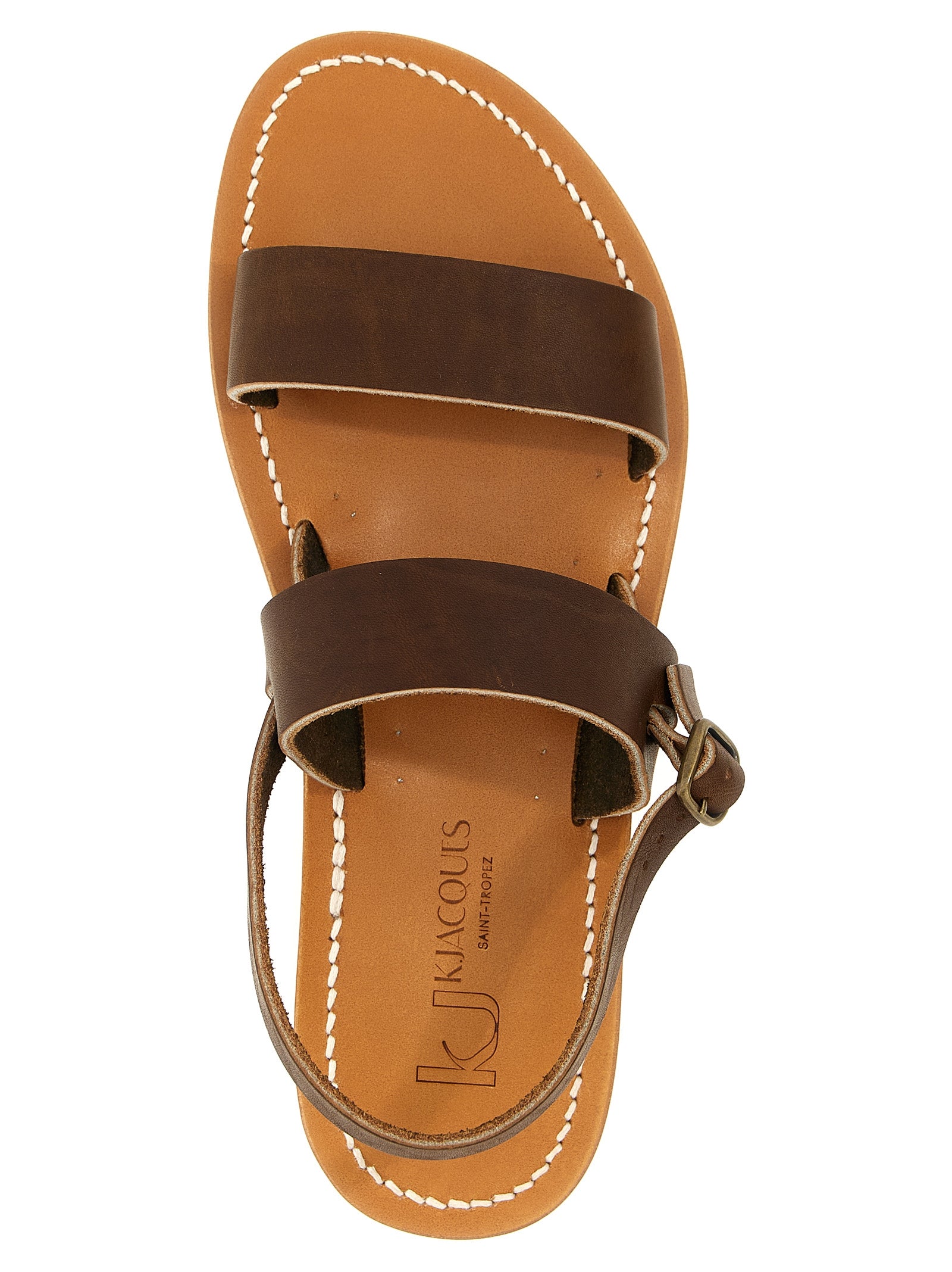 K.JACQUES SAINT TROPEZ Braune Sandalen aus Rindsleder